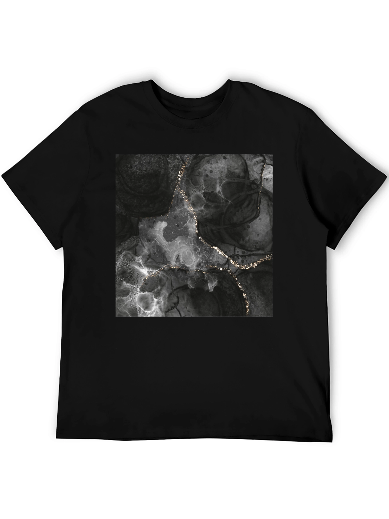 Black Abstract Art Black T-Shirt view 5