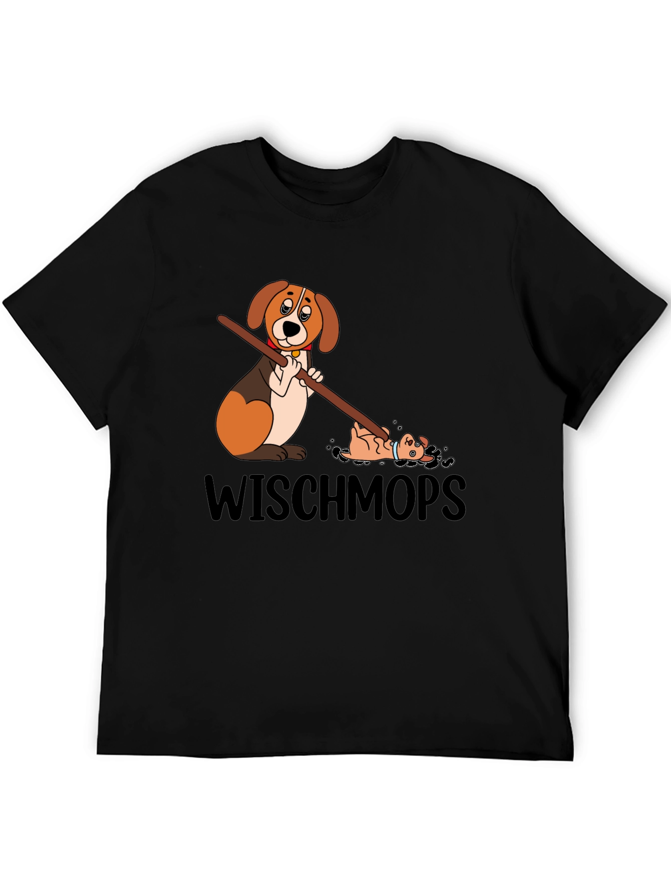 Black Wischmops Dog T-Shirt view 5