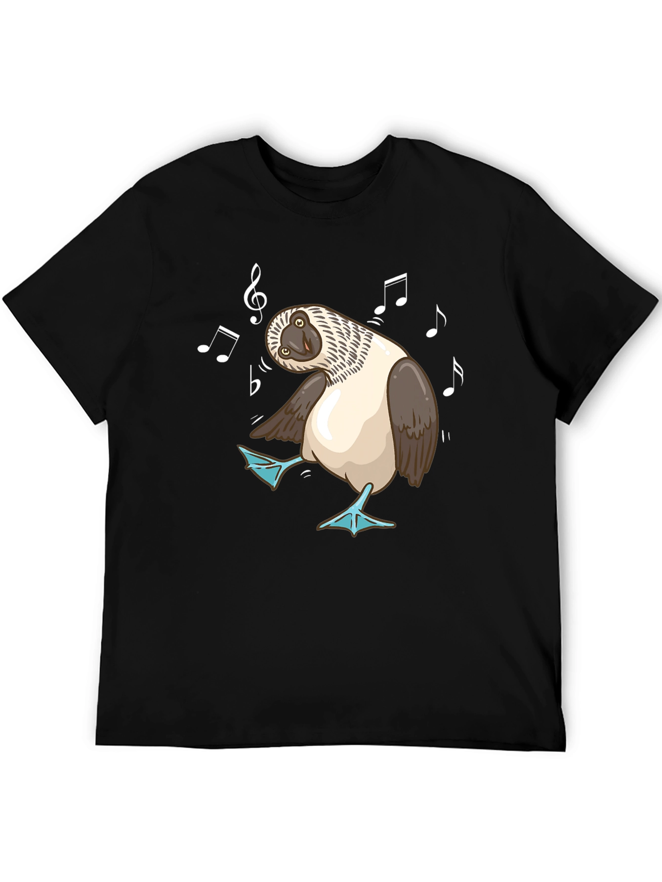 Black Dancing Blue-Footed Booby Graphic Tee view 5