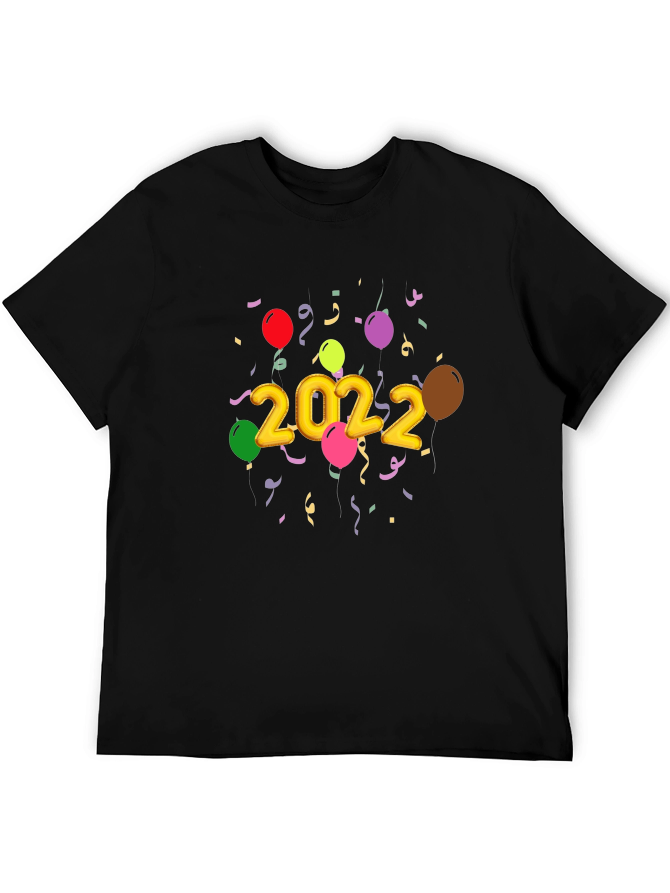 Black Festive 2022 Balloon T-Shirt view 5