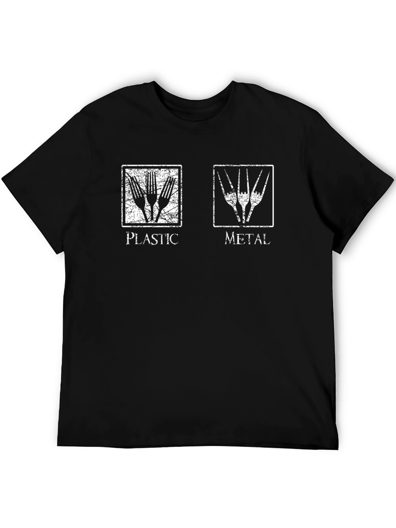 Black Plastic or Metal Forks Graphic Tee view 5