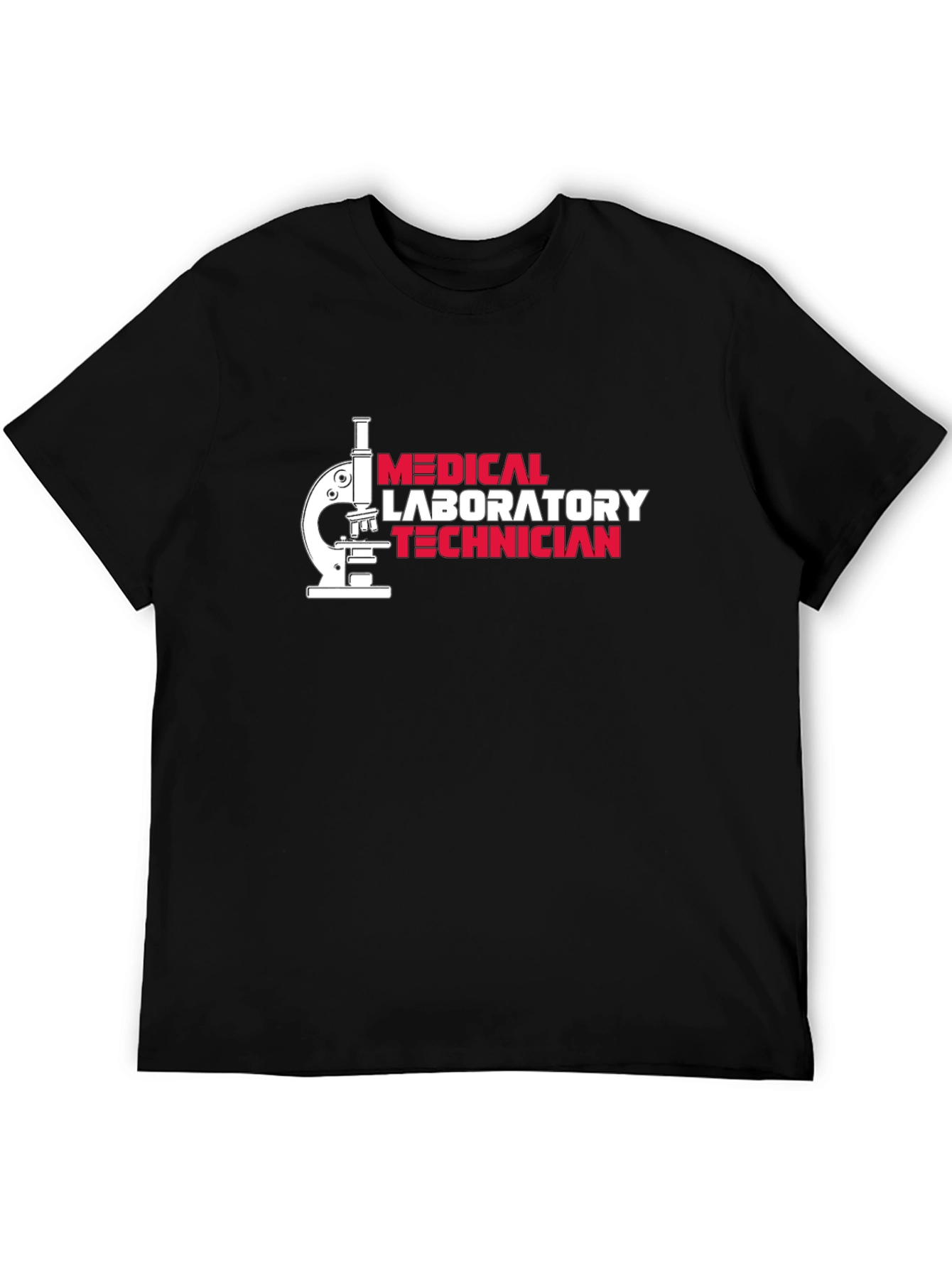 Black Medical Laboratory Technician T-Shirt - Black view 5