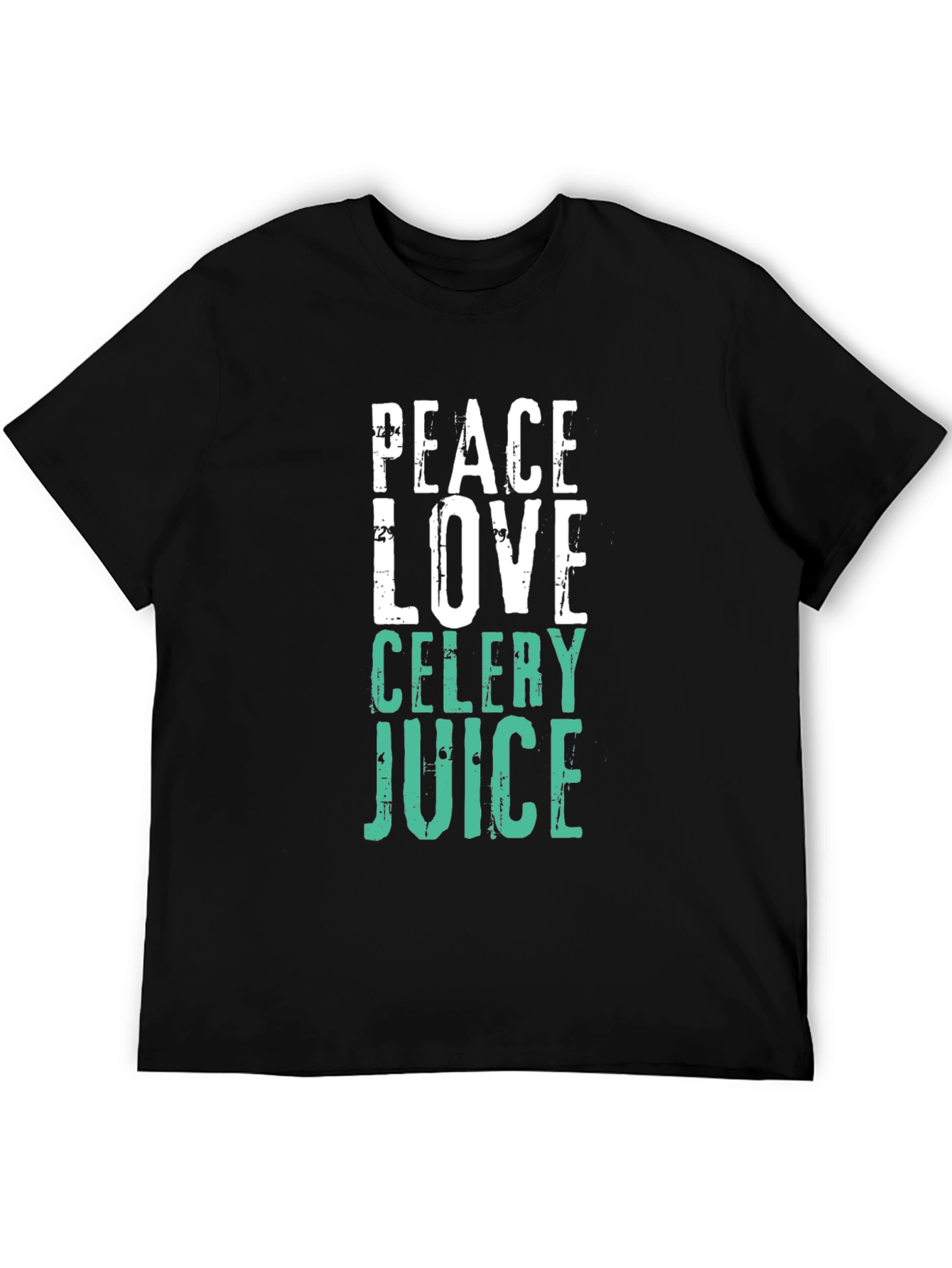 Black Peace Love Celery Juice T-Shirt view 5