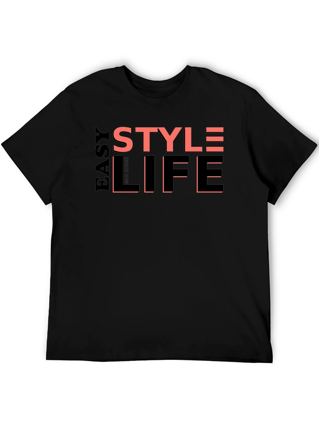 Black Easy Style Life Graphic Print Tee view 5