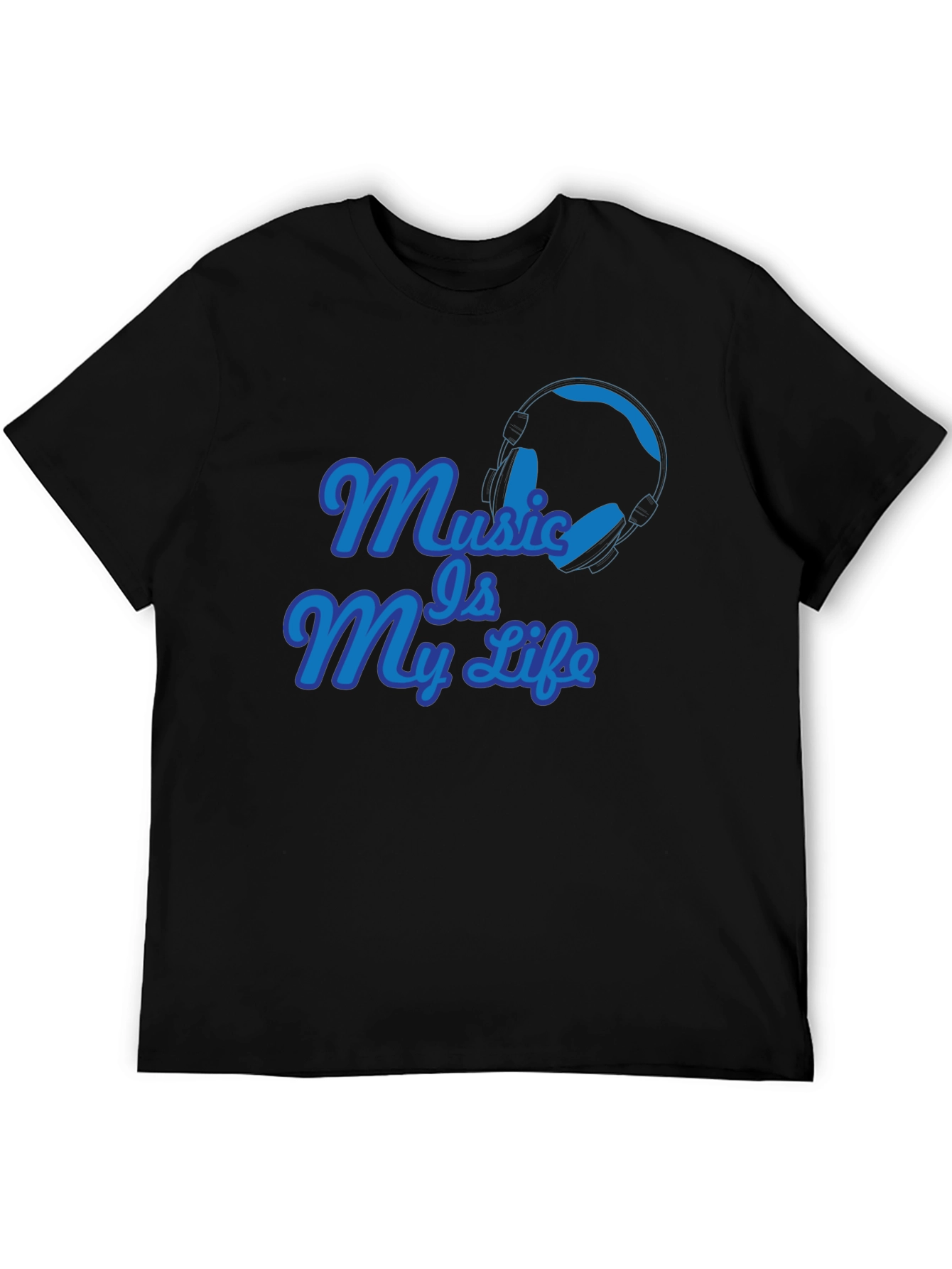 Black Music Is My Life Black T-Shirt view 5