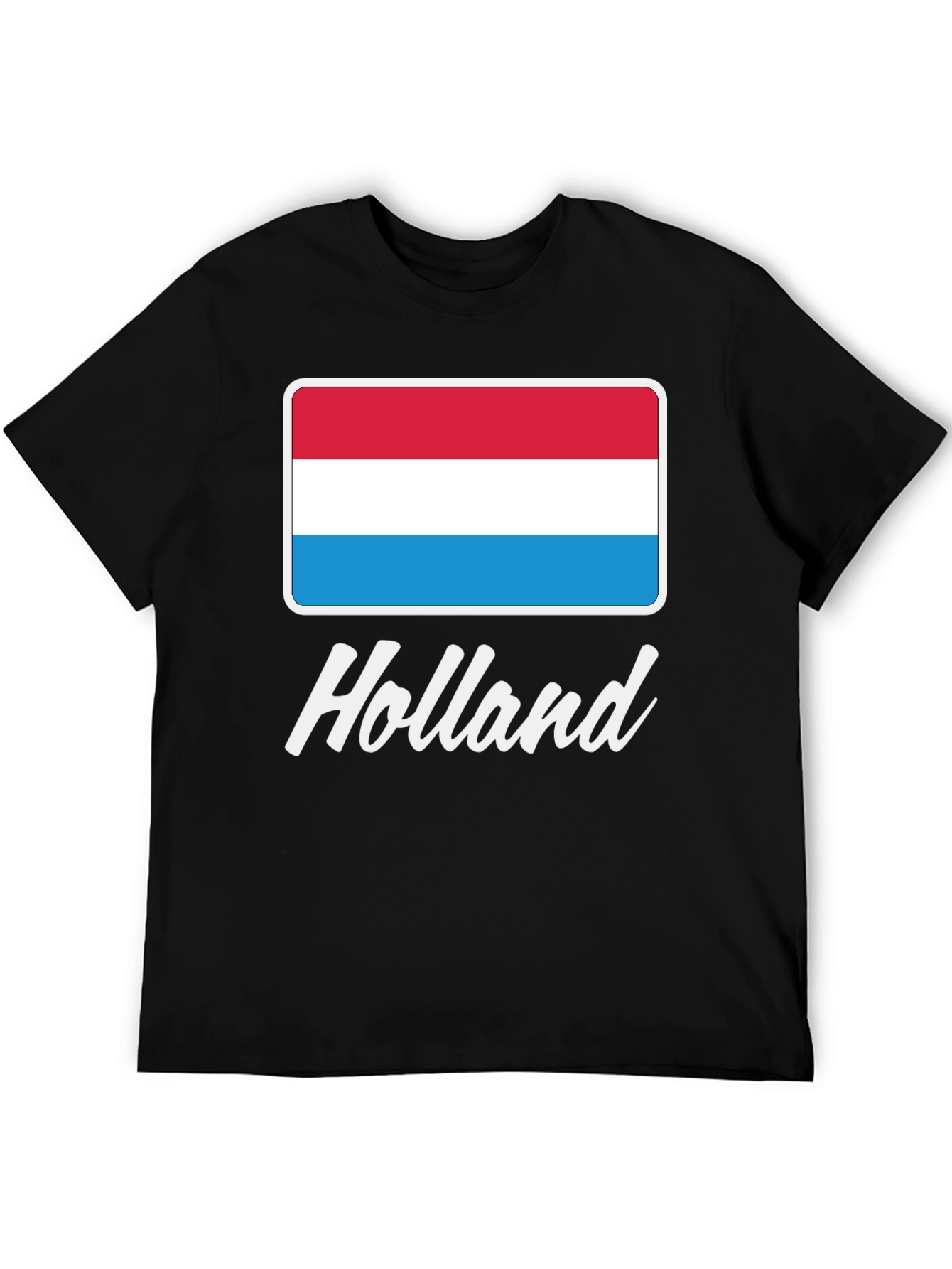 Black Holland Flag Graphic T-Shirt - Stylish Men's Tee view 5