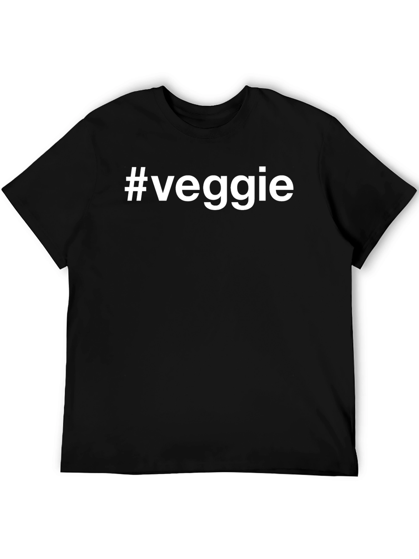 Black #Veggie Graphic T-Shirt - Unisex Cotton Tee view 5
