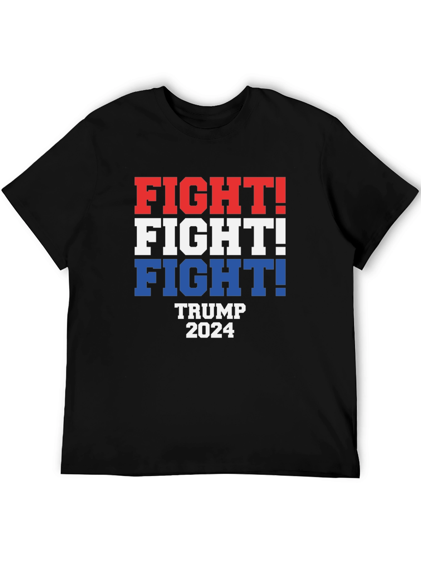 Black Fight! Trump 2024 Patriotic T-Shirt view 5