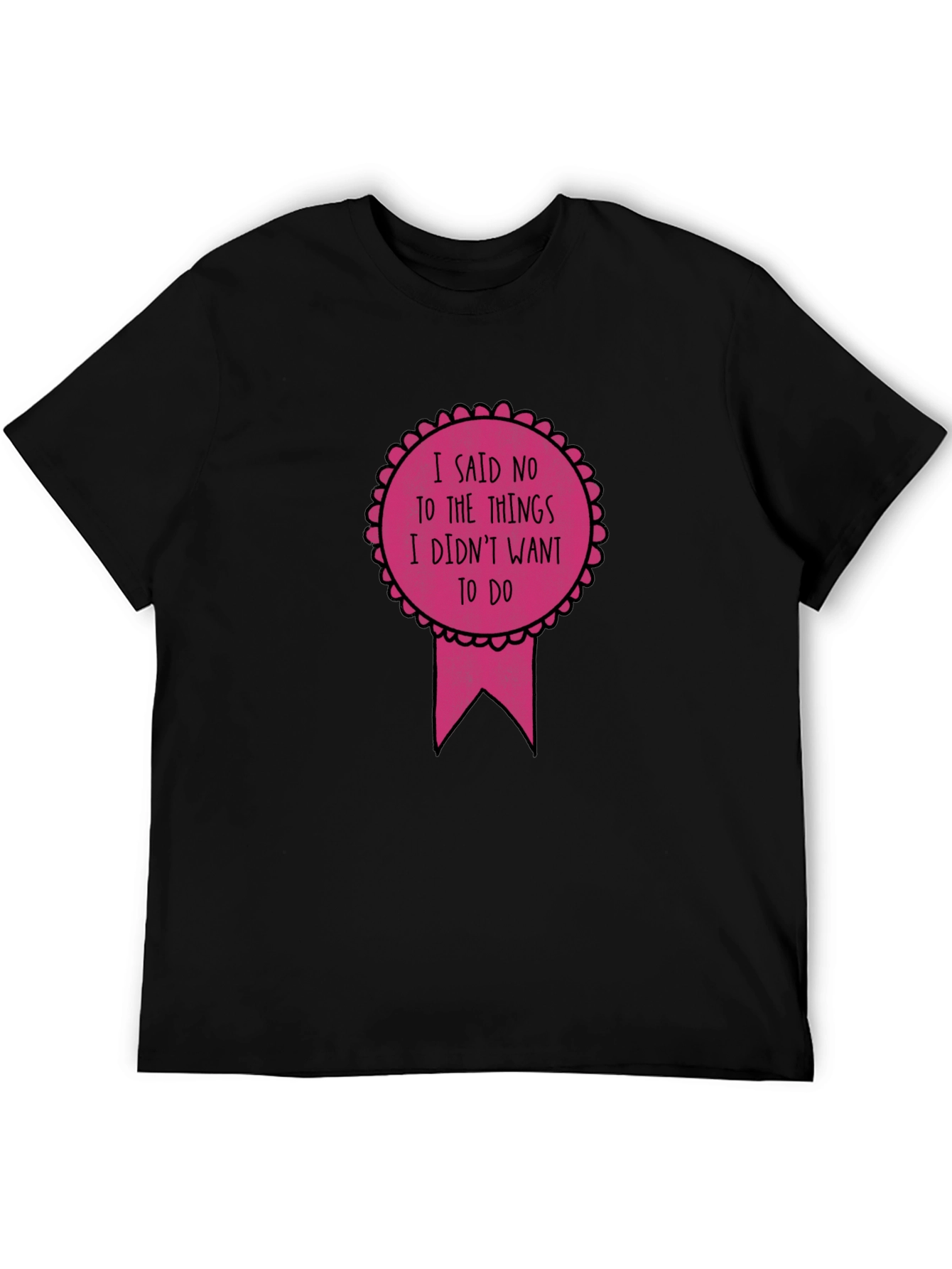 Black Funny Sarcastic Award Ribbon Graphic Tee view 5