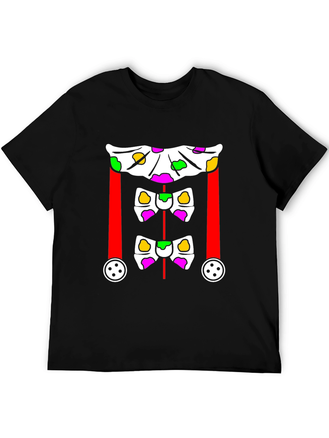 Black Clown Costume Shirt - Fun Halloween Tee view 5
