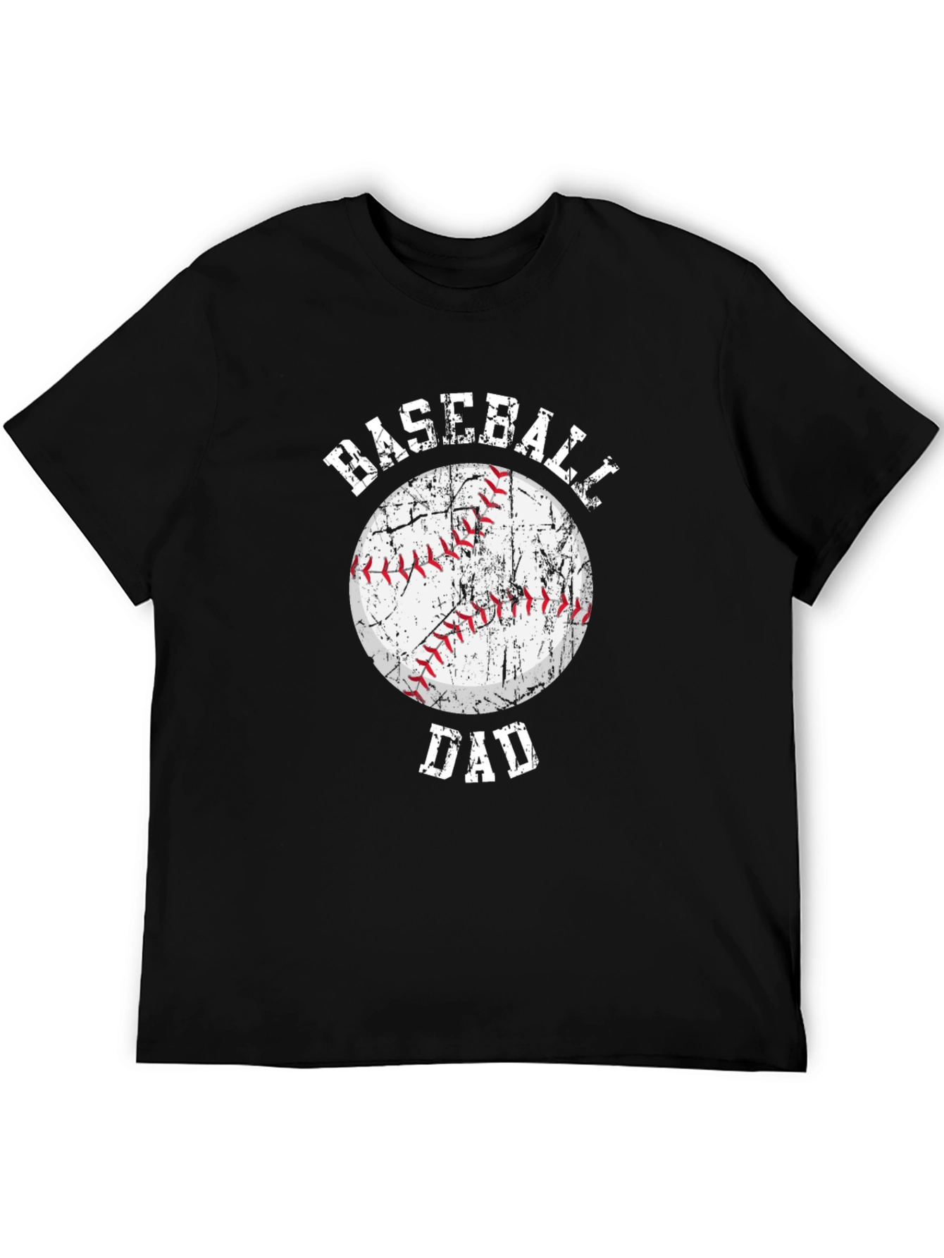 Black Baseball Dad Graphic T-Shirt view 5