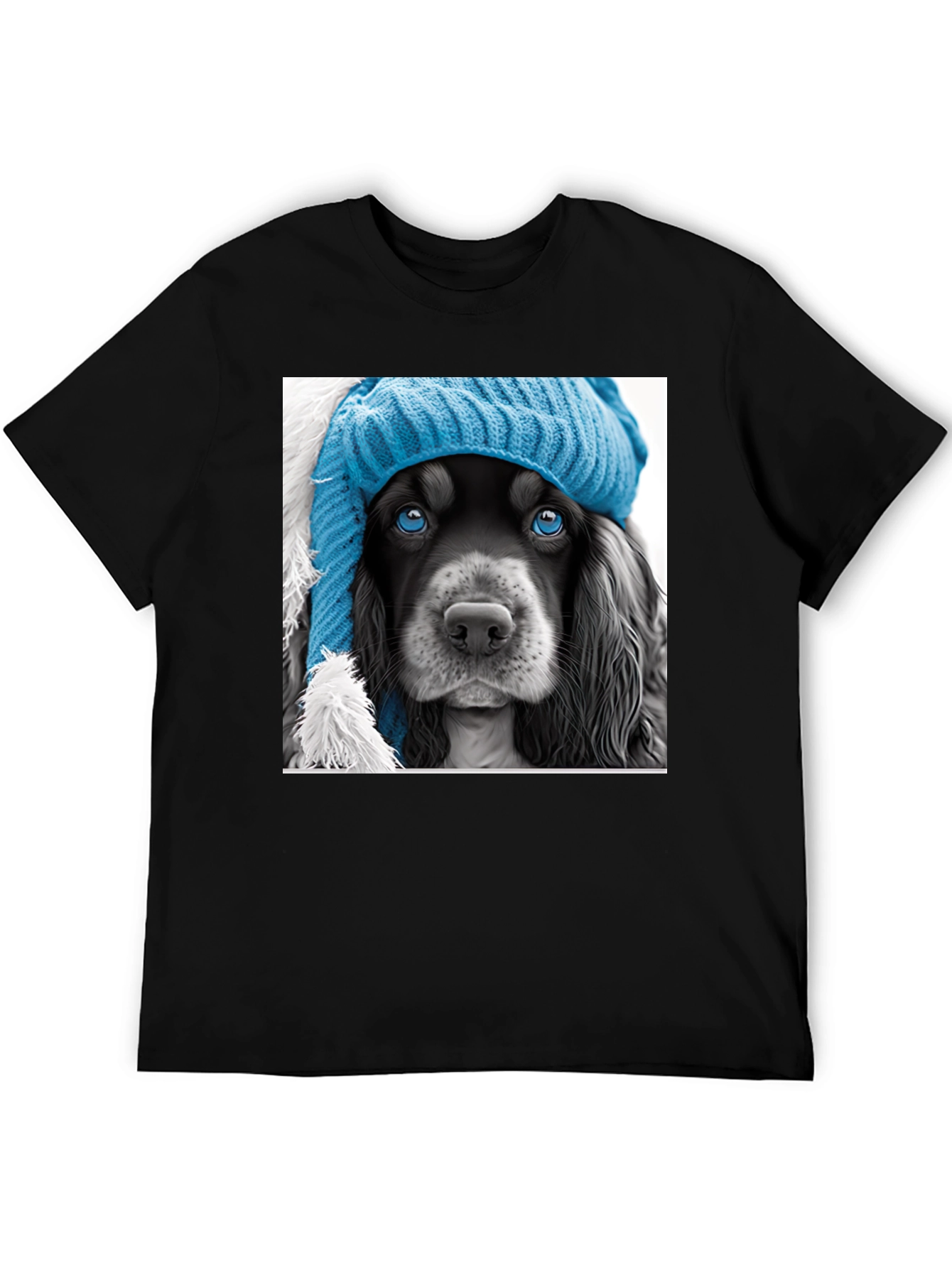 Black Dog in a Hat Graphic Tee view 5