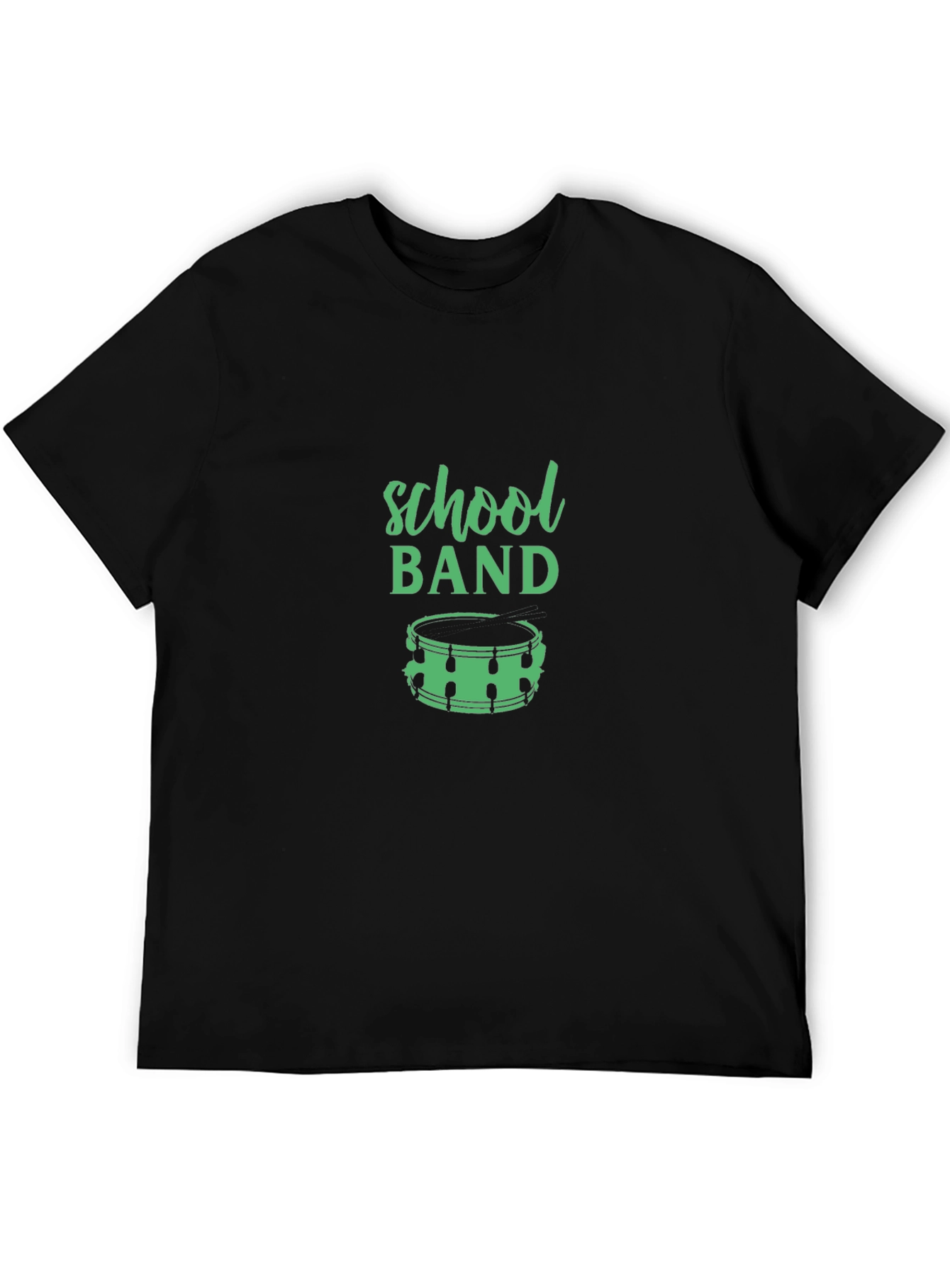 Black School Band Drummer Graphic Tee - Black view 5