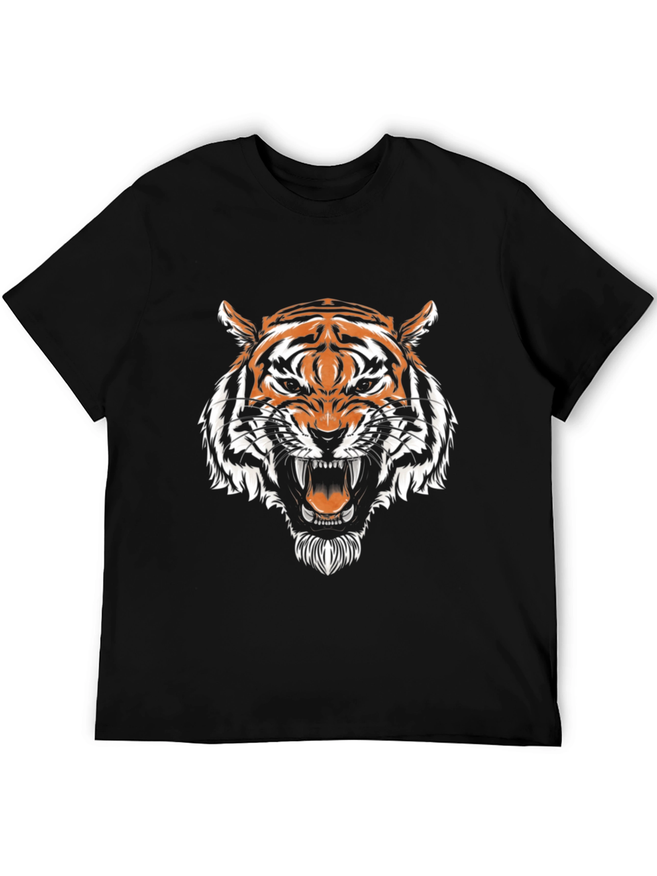 Black Black Tiger Graphic Tee - Fierce Animal Print view 5