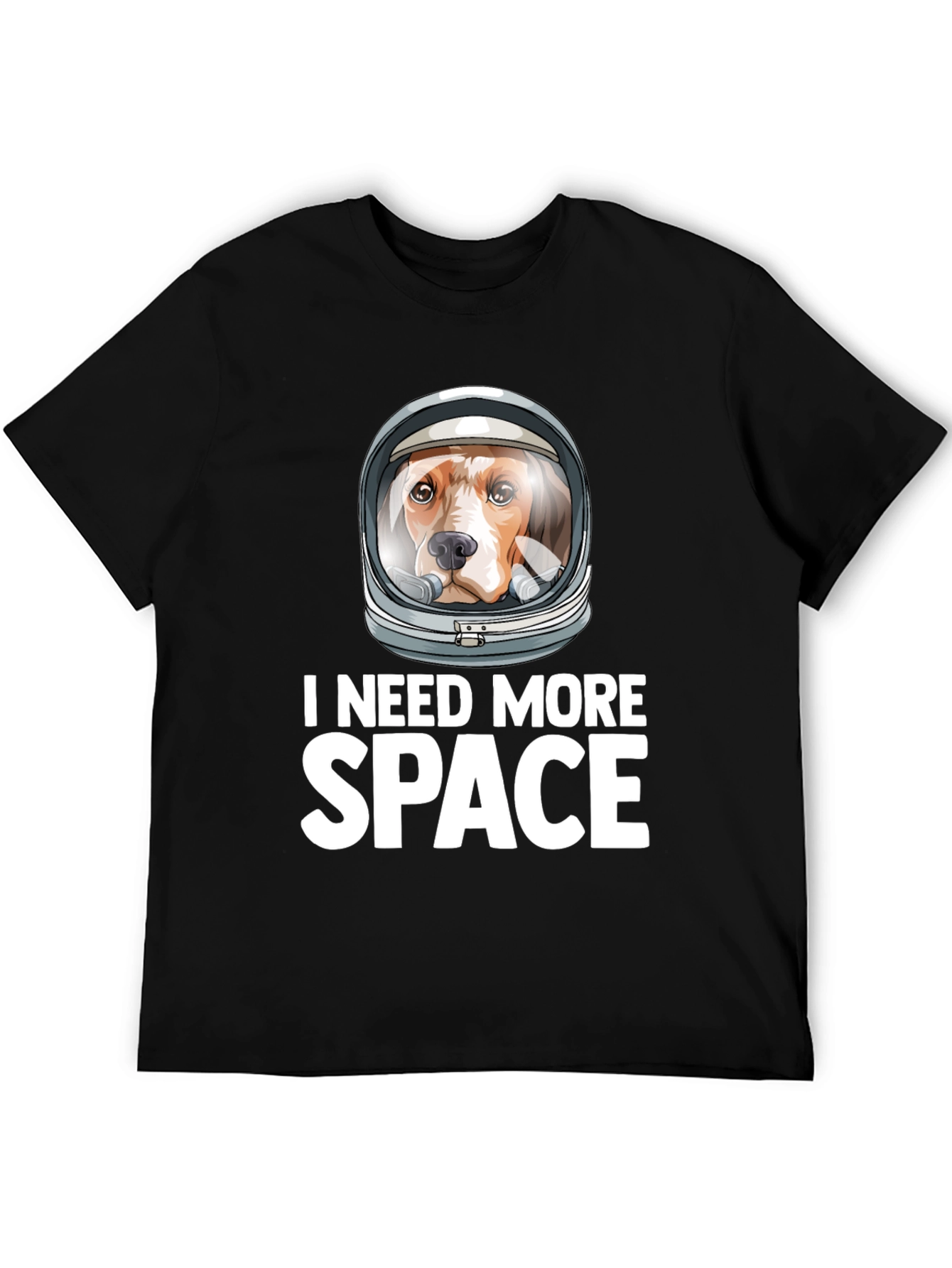 Black Dog Astronaut T-Shirt - I Need More Space view 5