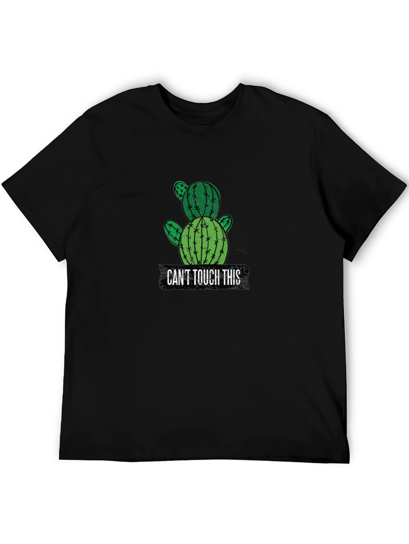 Black Cactus Graphic T-Shirt - "Can't Touch This" view 5