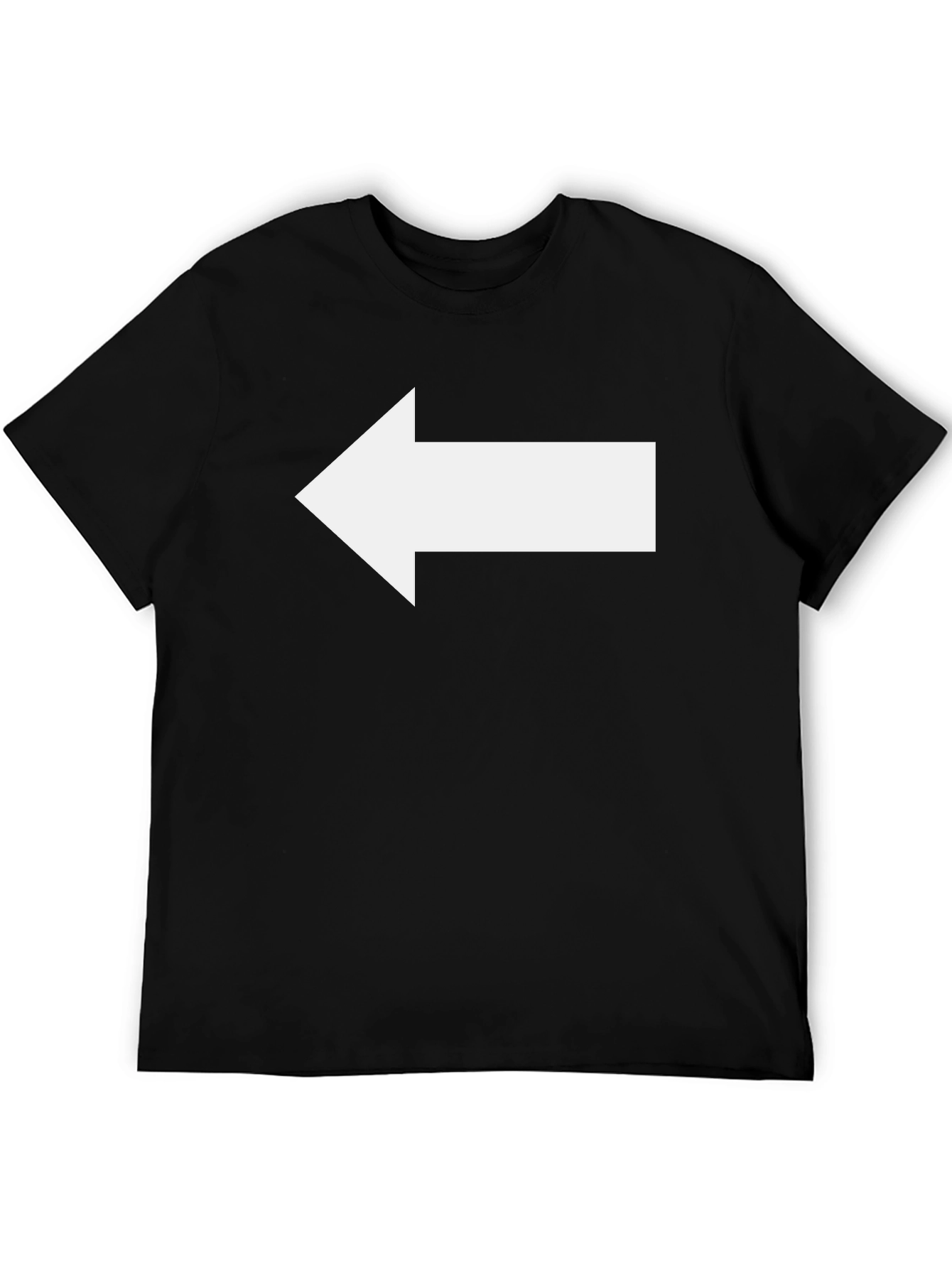 Black Left Arrow T-Shirt - Directional Style view 5