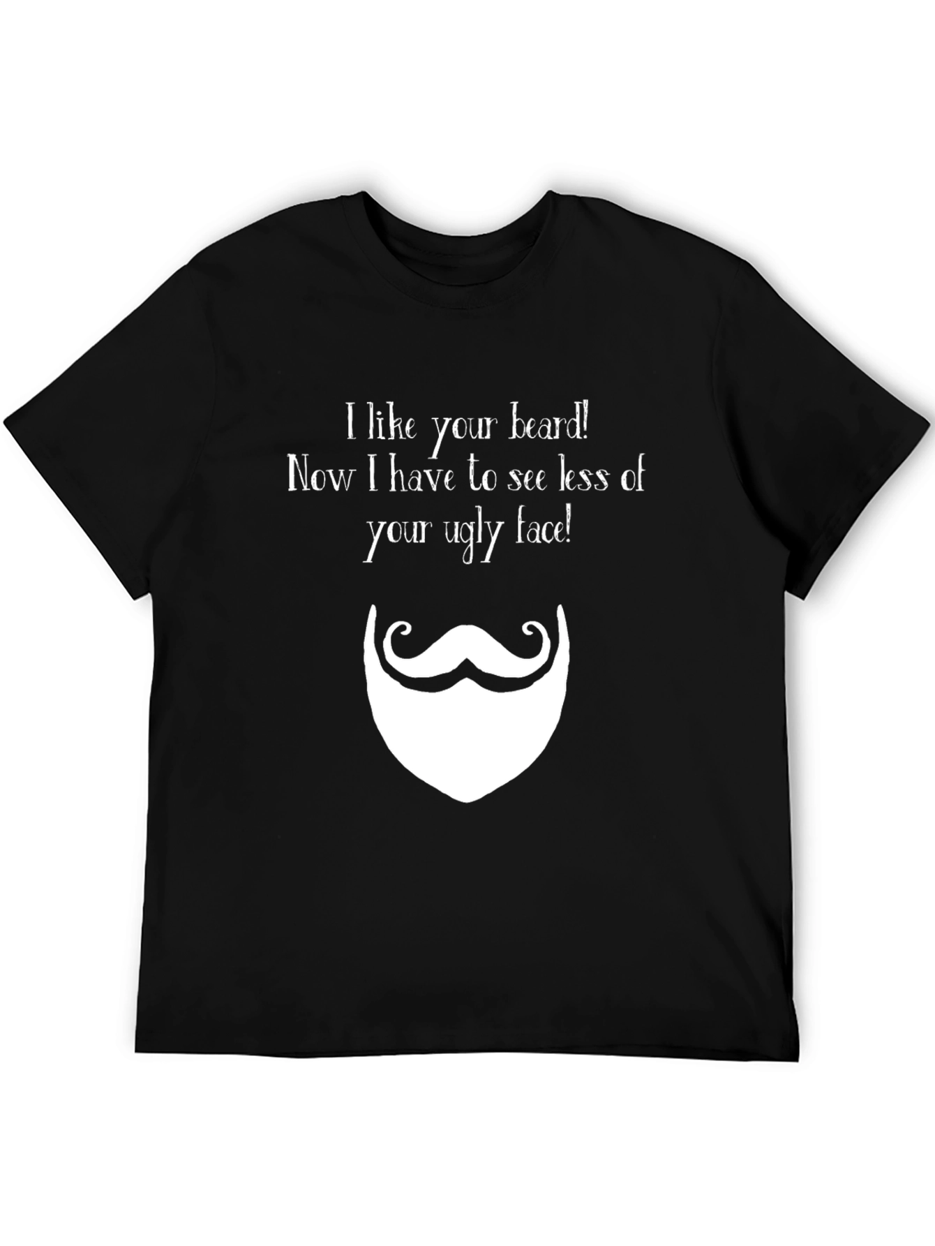Black Funny Beard T-Shirt - I Like Your Beard view 5