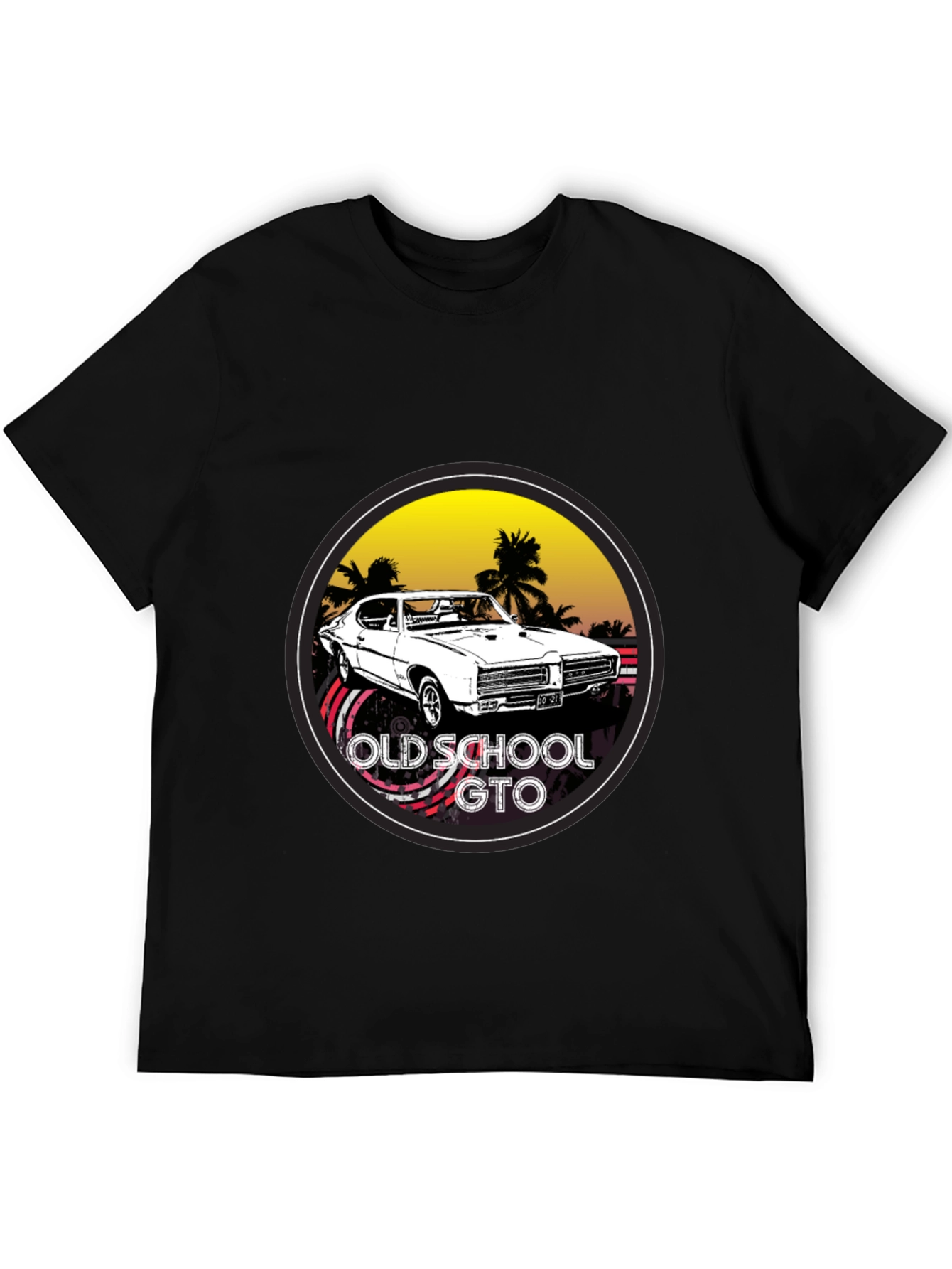 Black Old School GTO T-Shirt - Classic Car Tee view 5