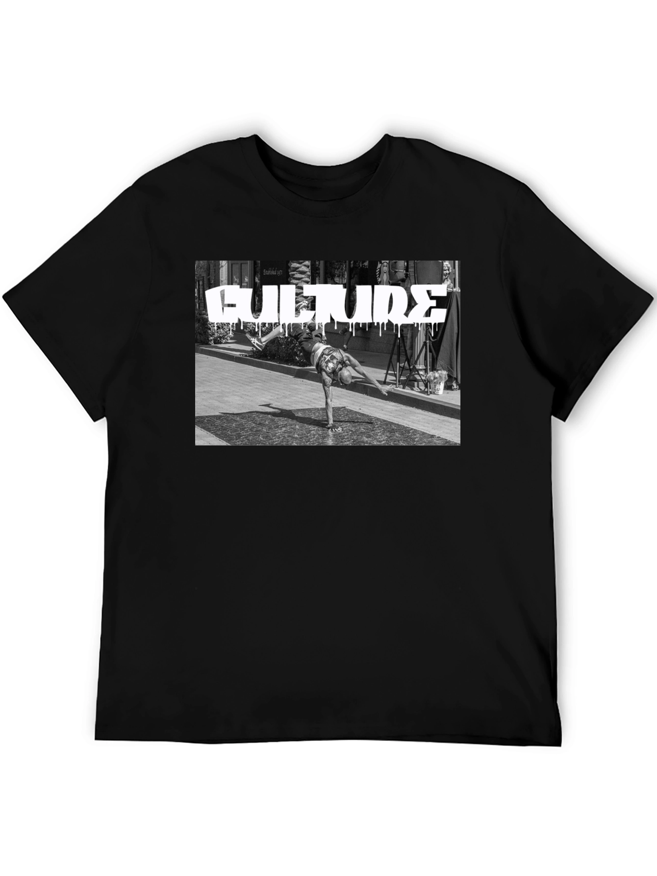 Black Culture Streetwear Graphic Tee - Black view 5