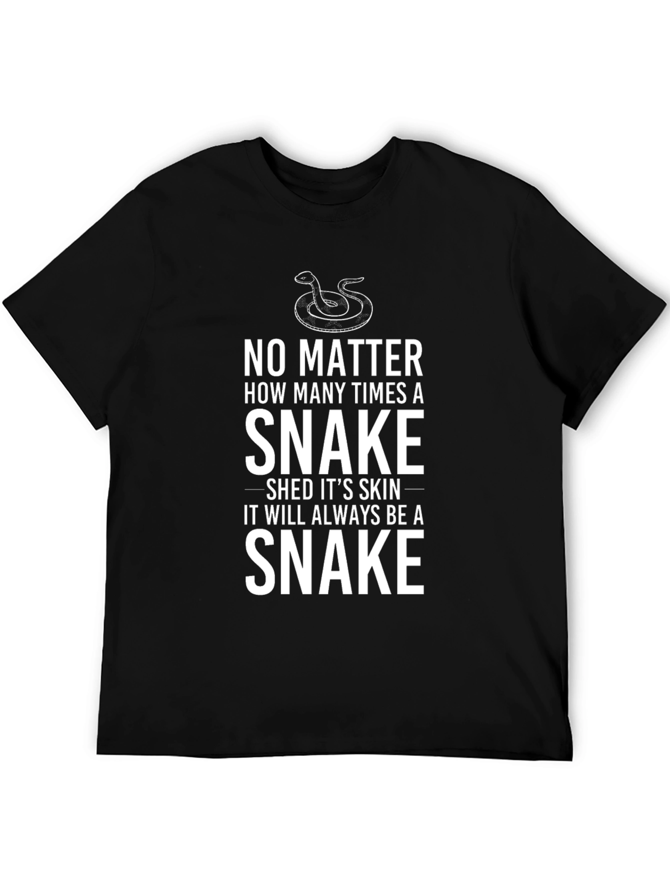 Black Snake Shed Skin T-Shirt - Funny Animal Lover Tee view 5