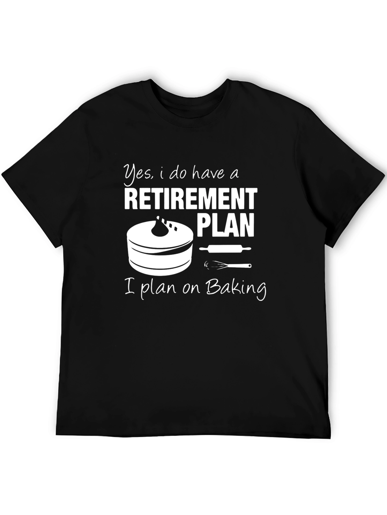Black Retirement Baking Plan T-Shirt view 5