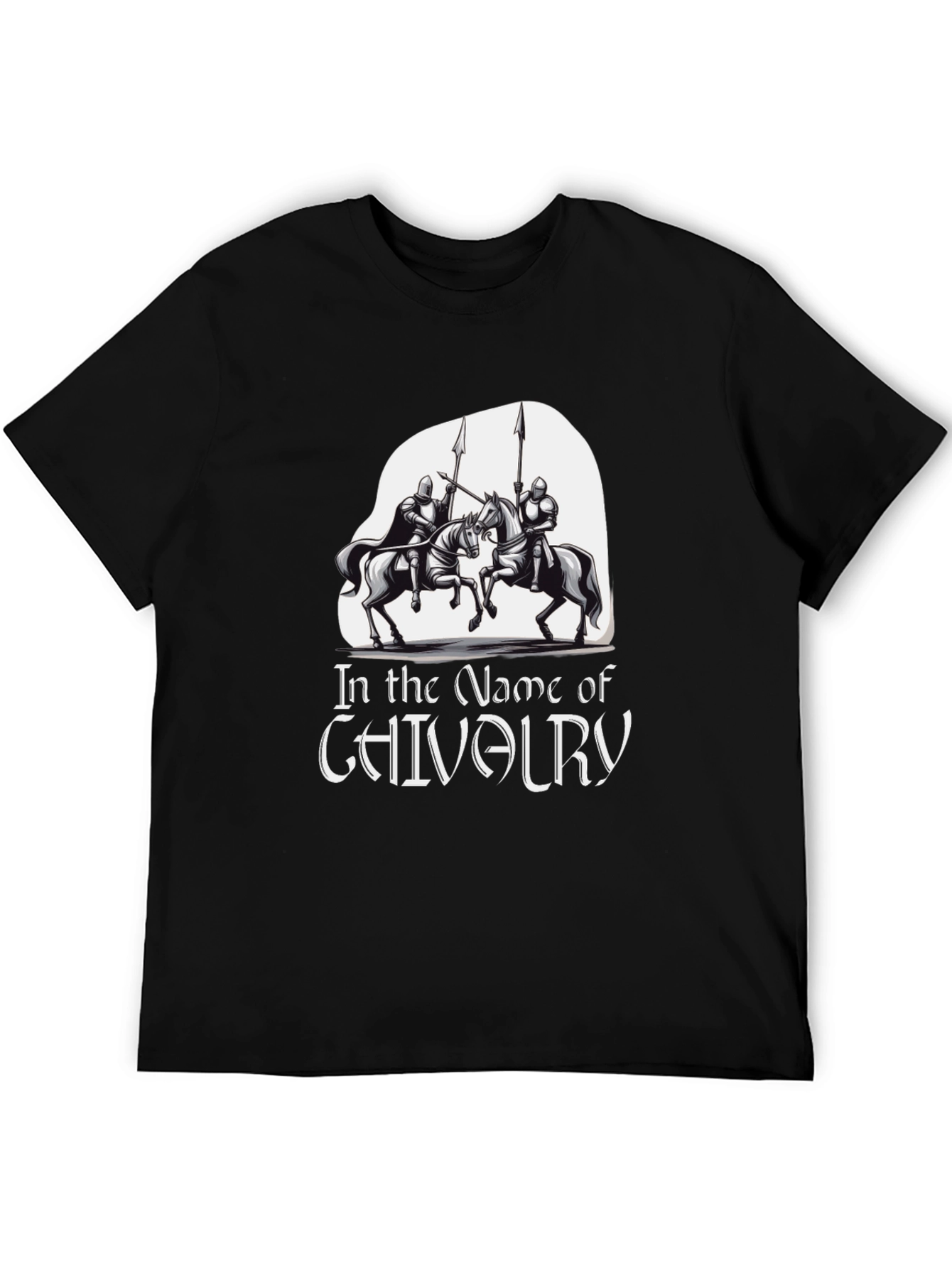 Black Chivalry Knights T-Shirt - Black view 5