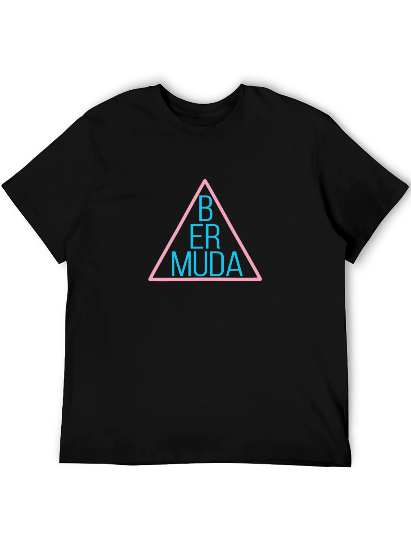 Black Bermuda Triangle Graphic Tee - Black view 5