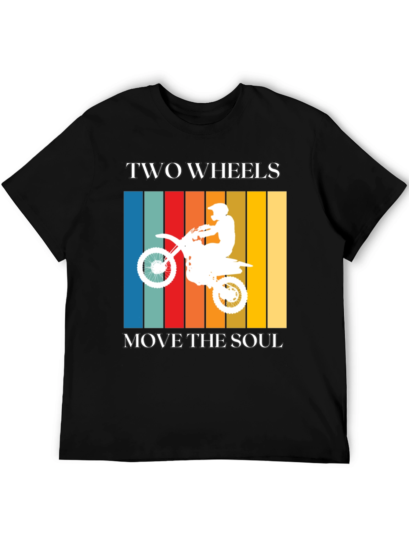 Black Two Wheels Move the Soul Graphic Tee view 5