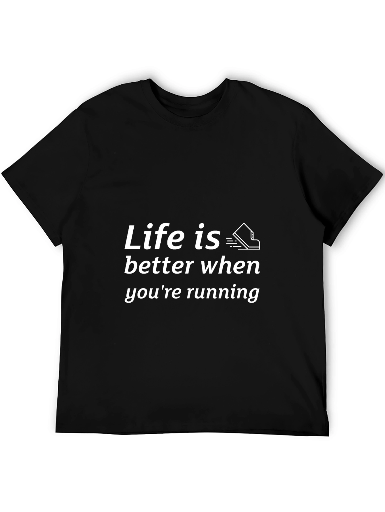 Life is Better Running Black T-Shirt - 5