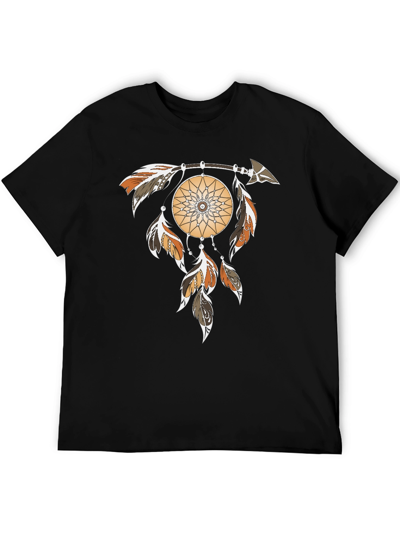 Black Dreamcatcher Graphic Tee - Arrow & Feathers Design view 5