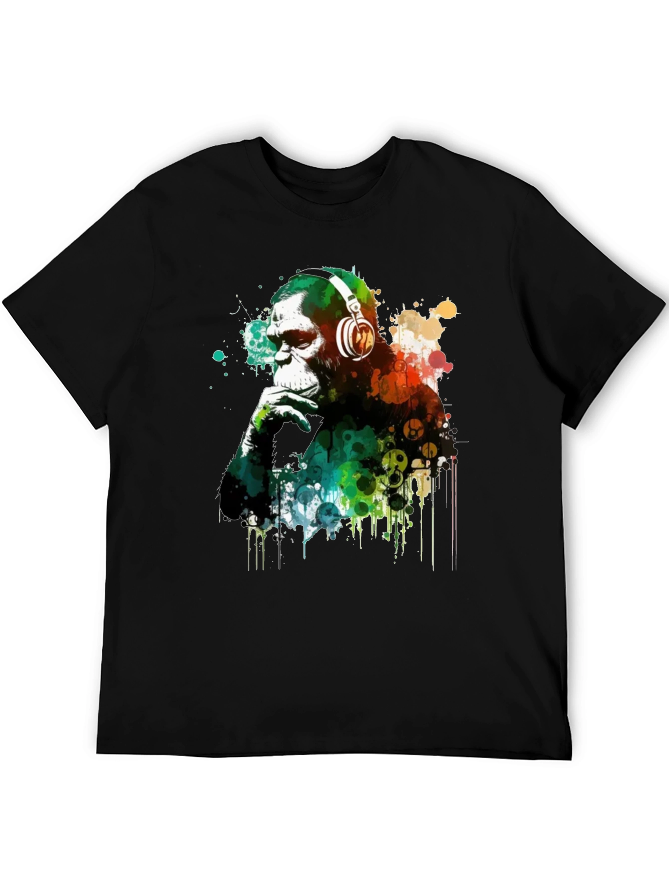 Black Monkey DJ Graphic T-Shirt view 5