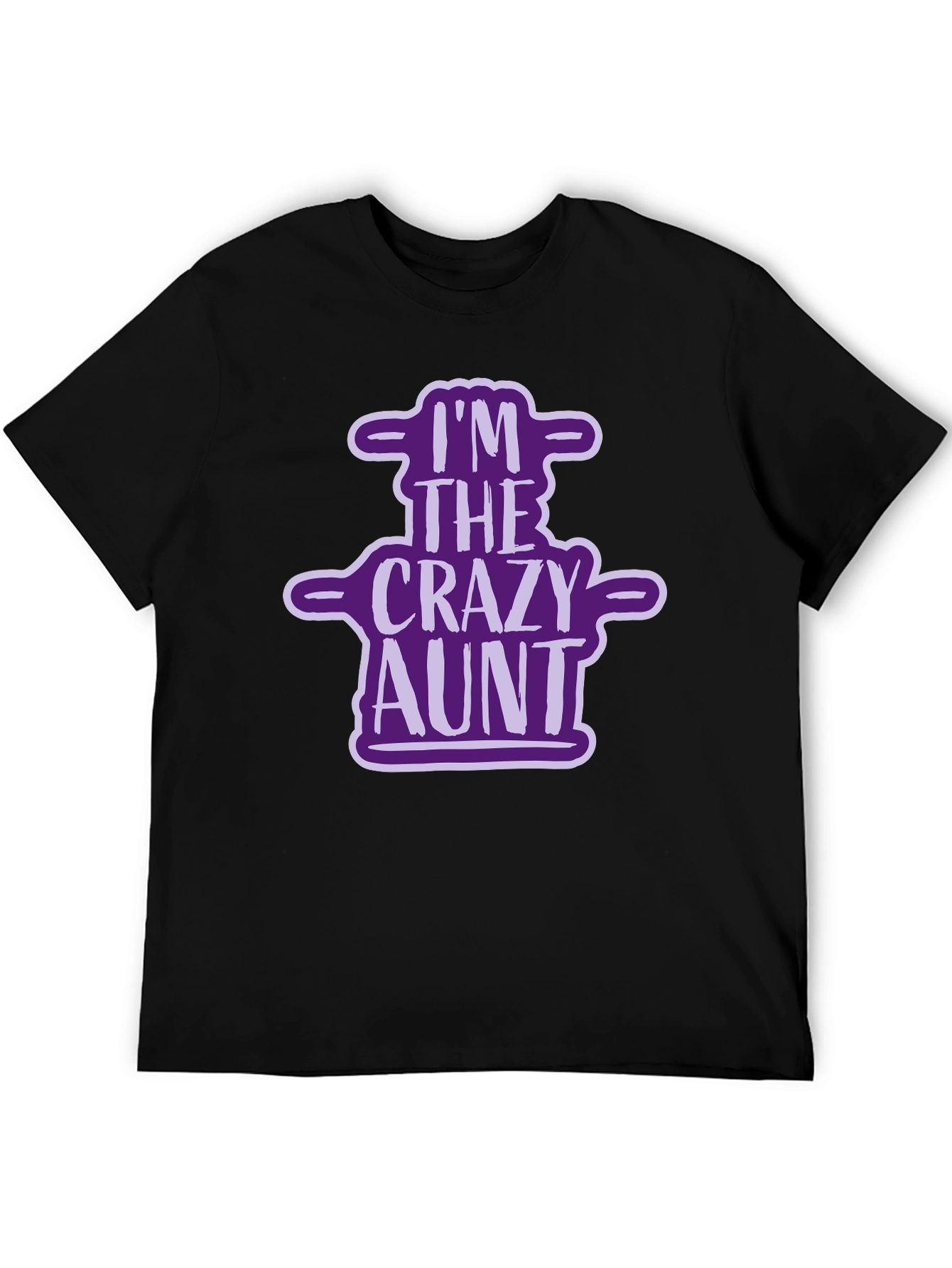 Black Crazy Aunt Graphic Tee - Novelty T-Shirt view 5
