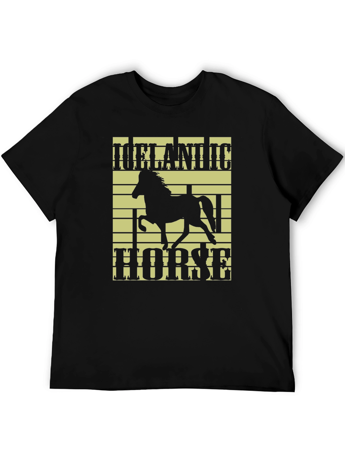 Black Icelandic Horse Graphic Tee - Stylish Comfort view 5