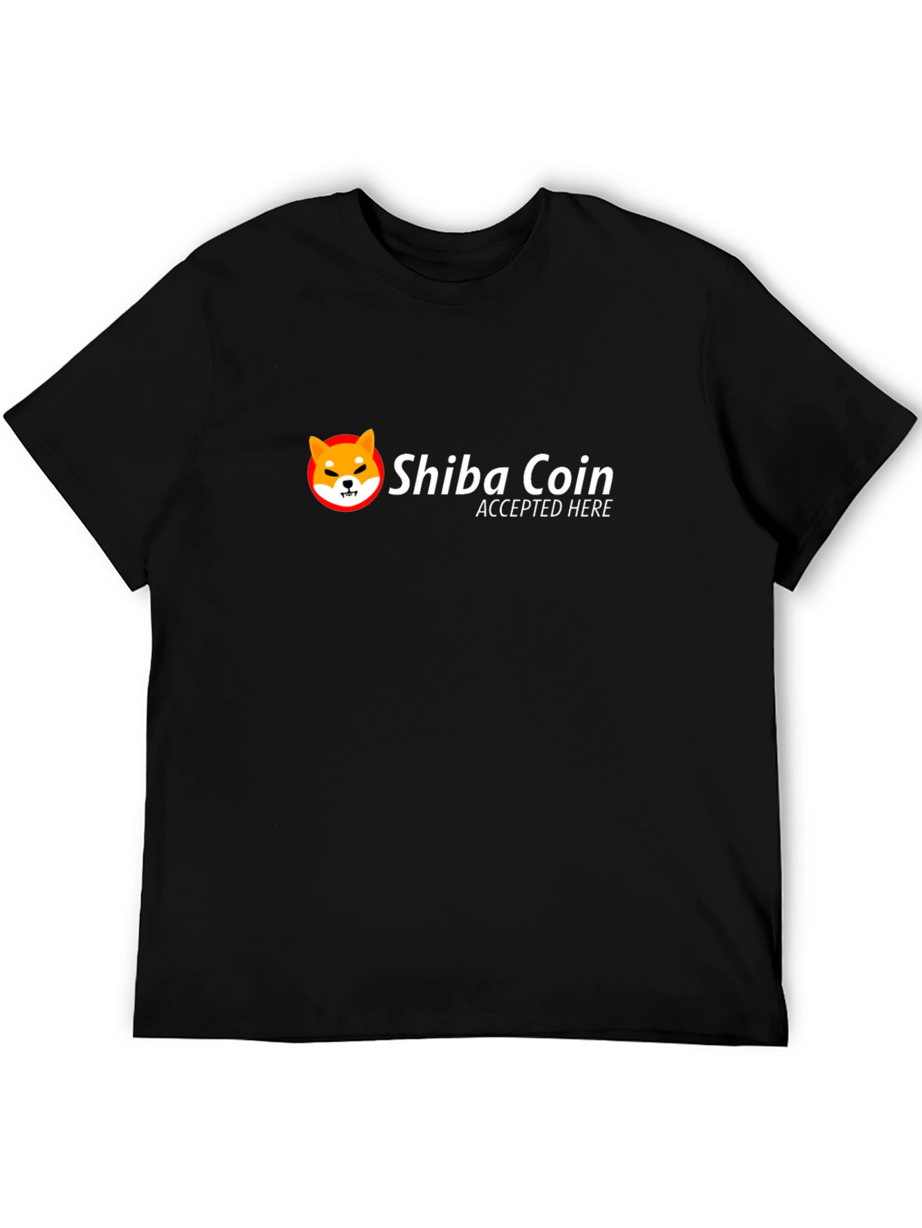 Shiba Coin Accepted Here Black T-Shirt - 5
