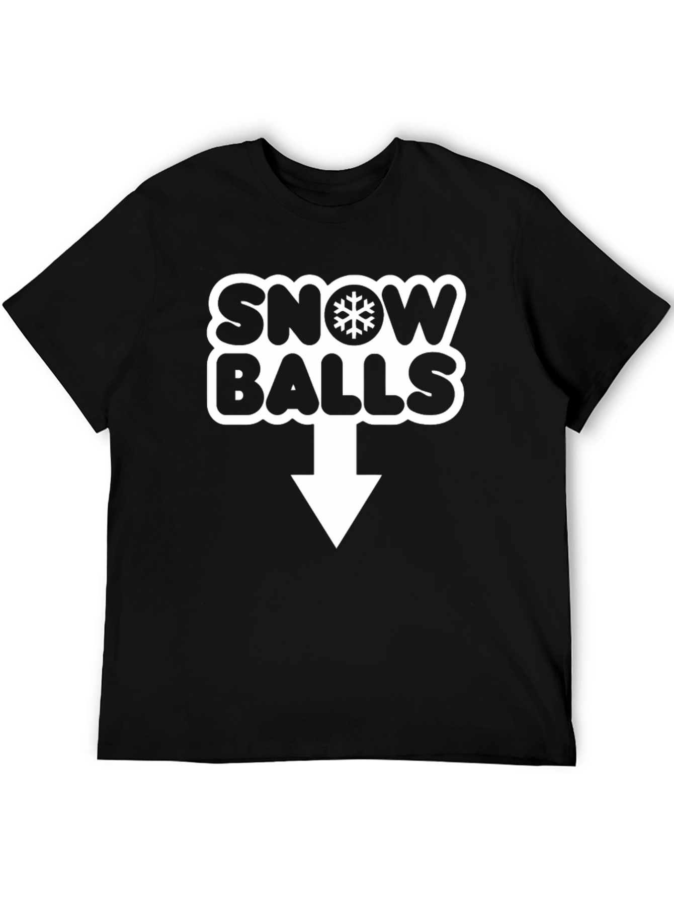 Black Snow Balls Novelty Graphic T-Shirt view 5