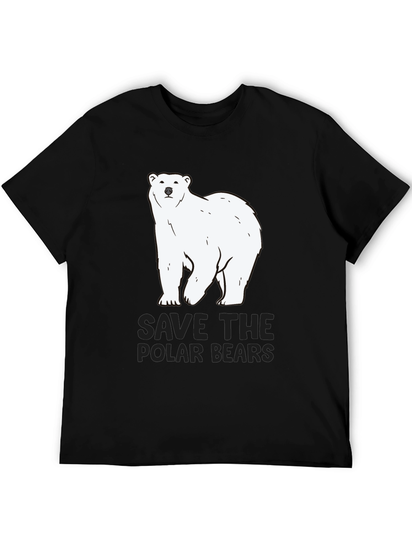 Black Save the Polar Bears Black Tee view 5