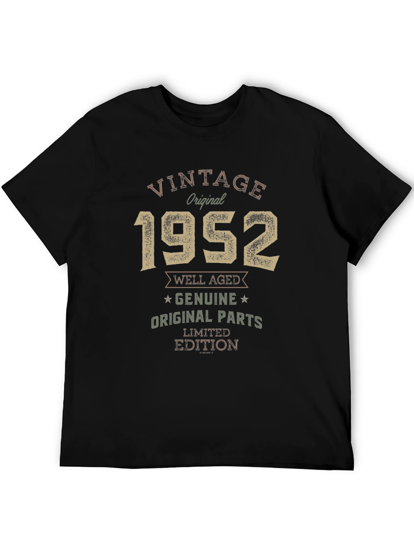 Black Vintage 1952 T-Shirt - Original Parts Limited Edition view 5