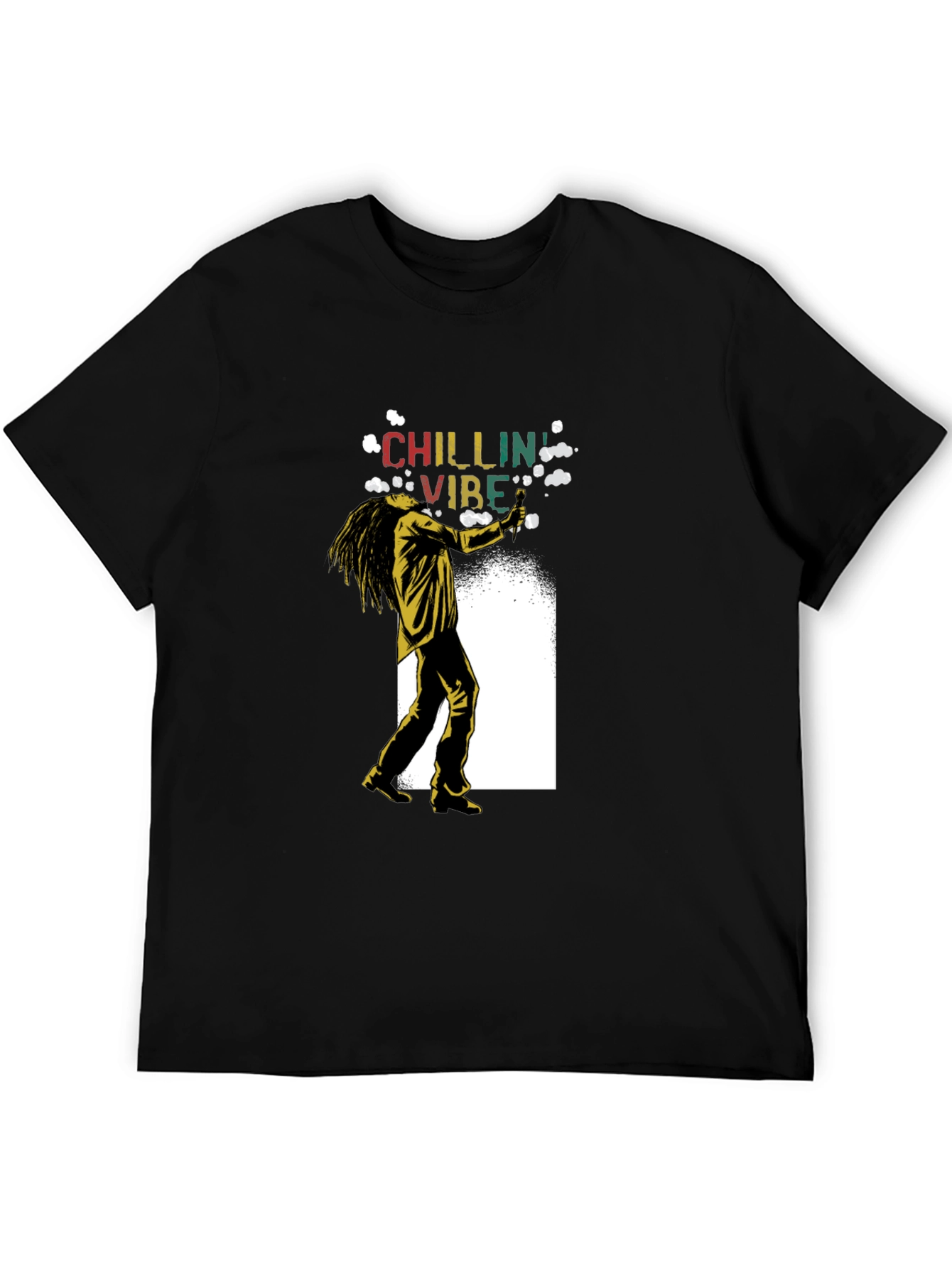Black Chillin Vibe Graphic T-Shirt - Relaxed Style view 5