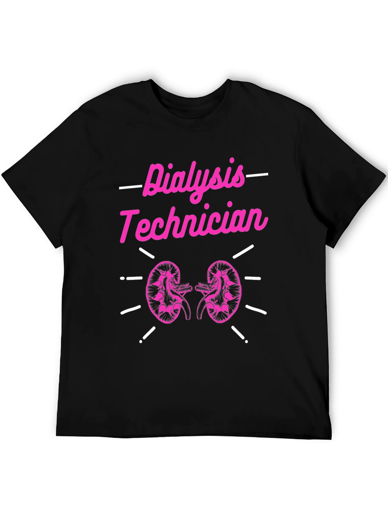 Dialysis Technician Graphic T-Shirt, Pink Print - 5