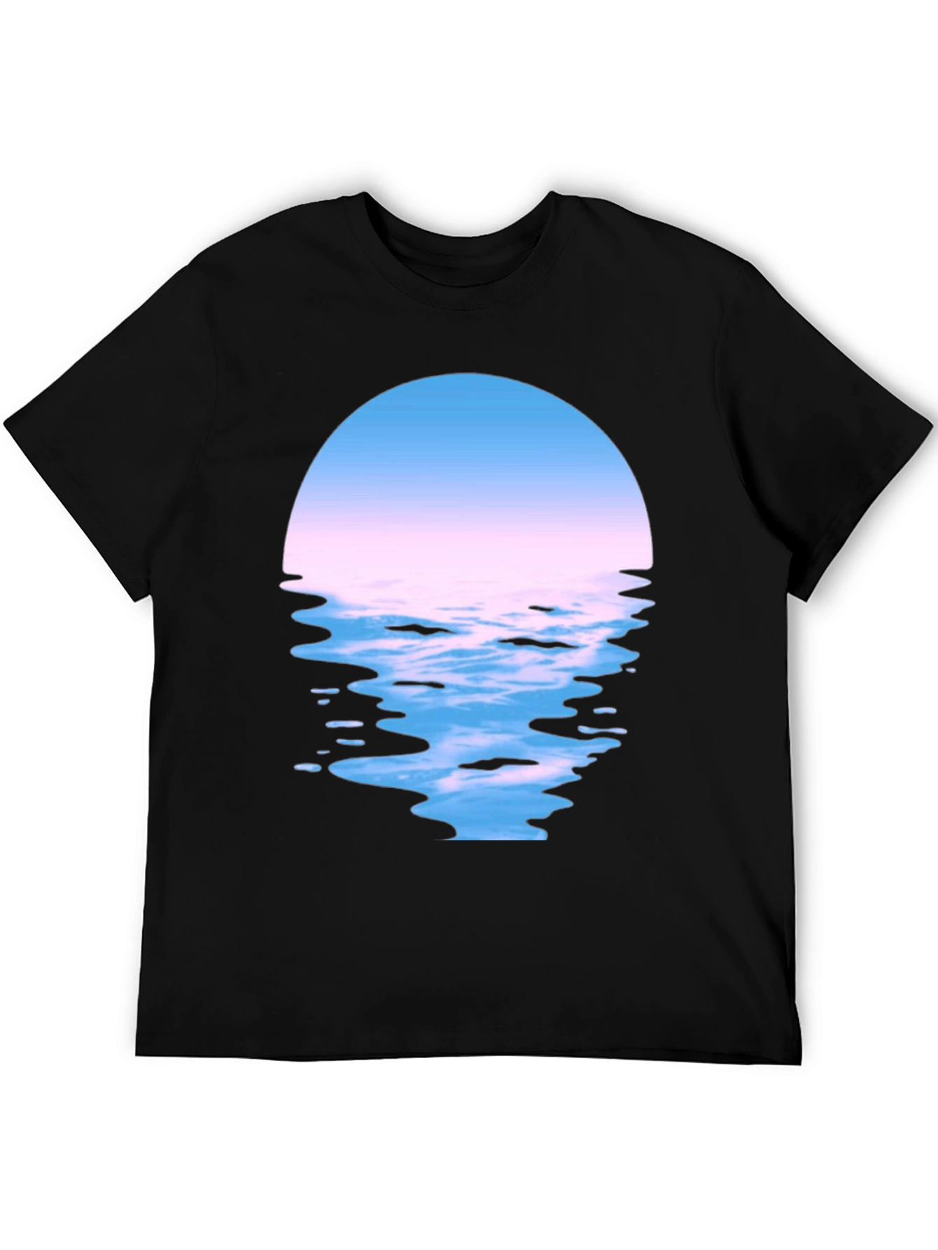 Black Sunset Reflection Graphic Tee - Soft Cotton view 5