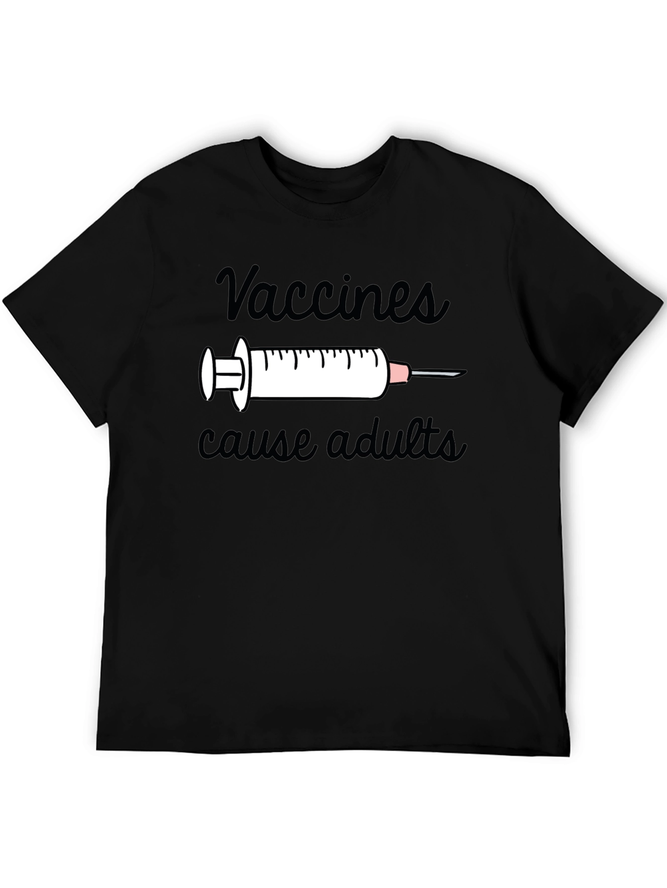 Black Vaccines Cause Adults T-Shirt view 5