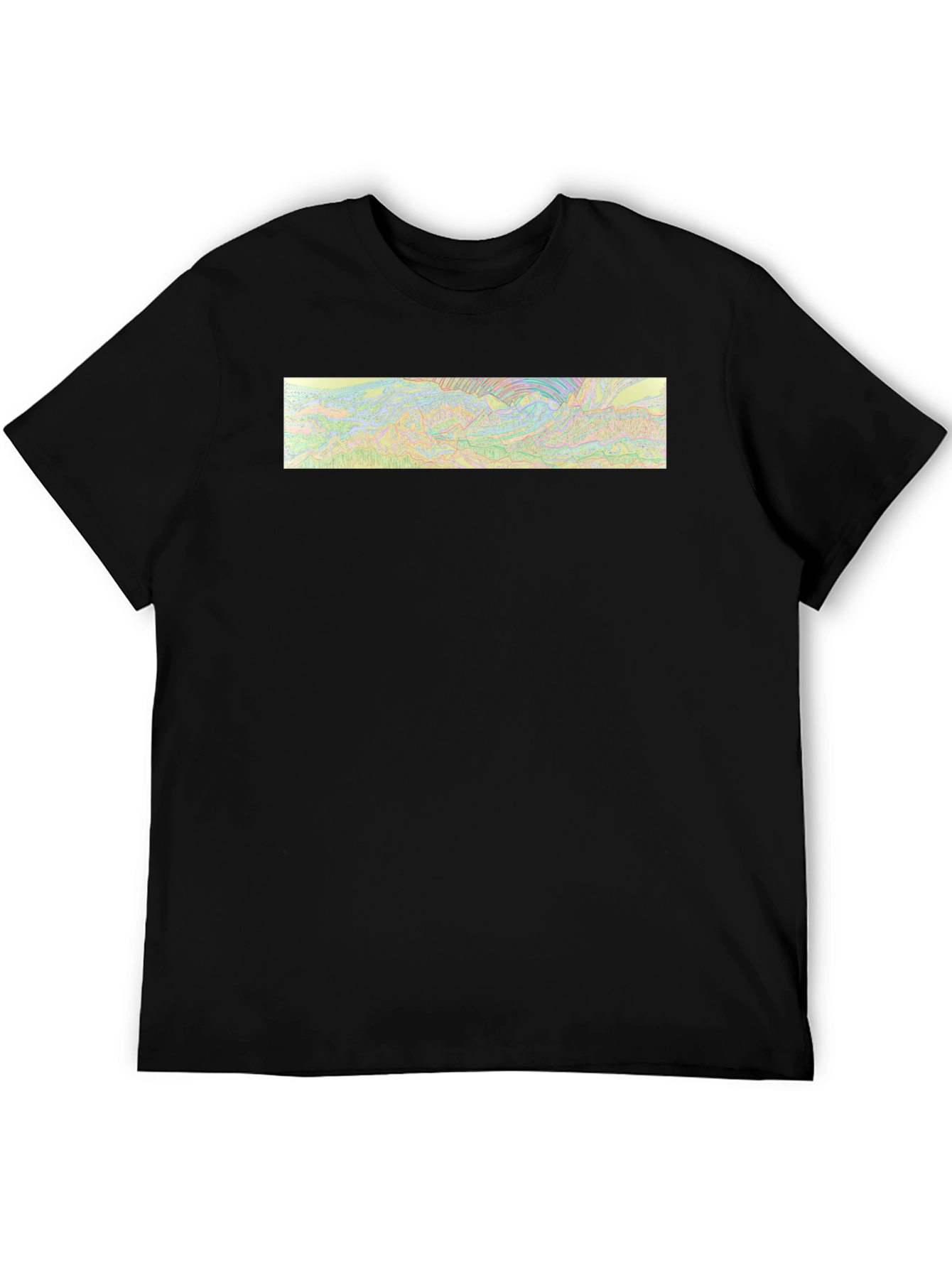 Black Abstract Graphic Tee - Black view 5