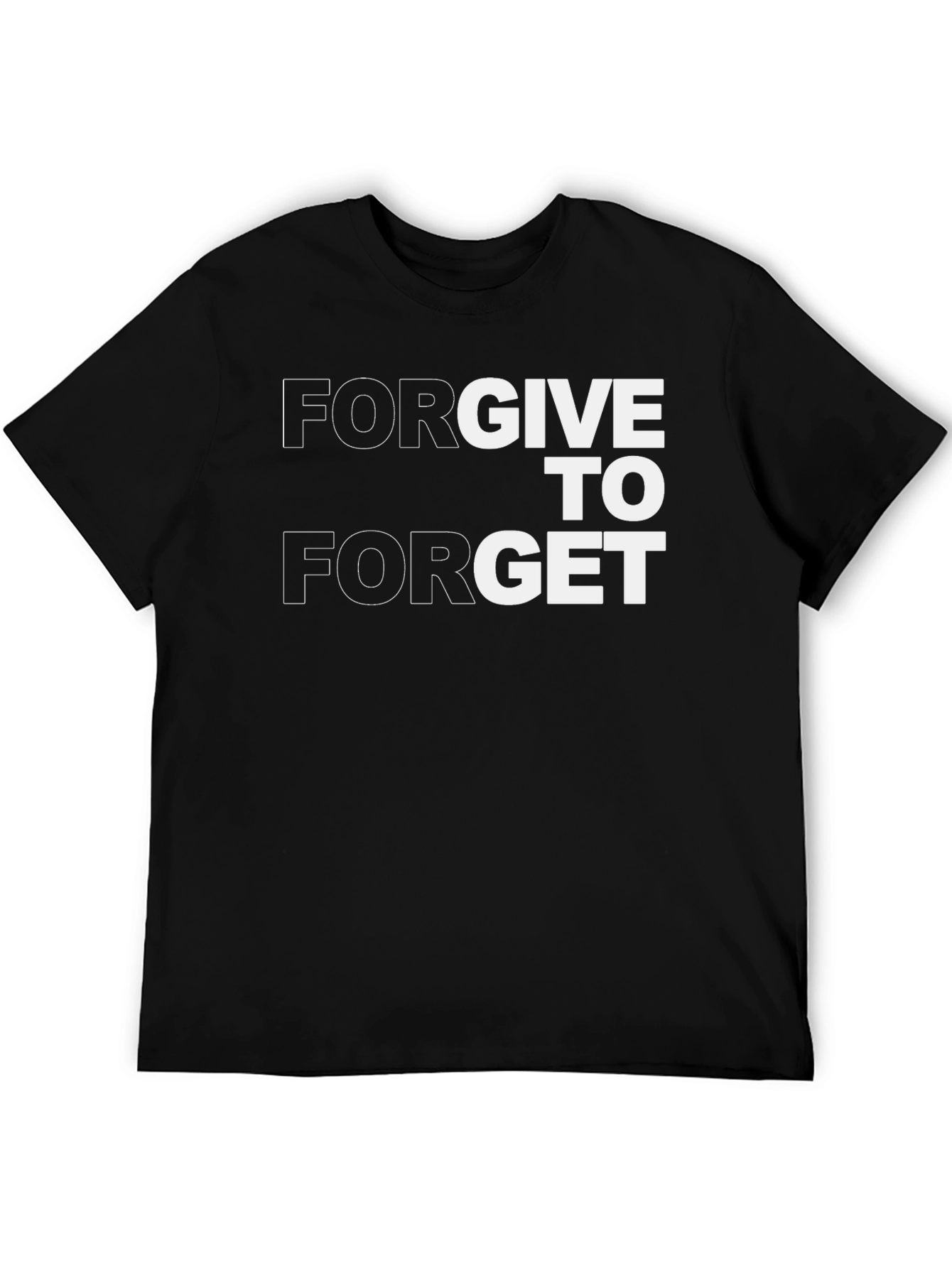 Black Forgive to Forget Graphic T-Shirt view 5