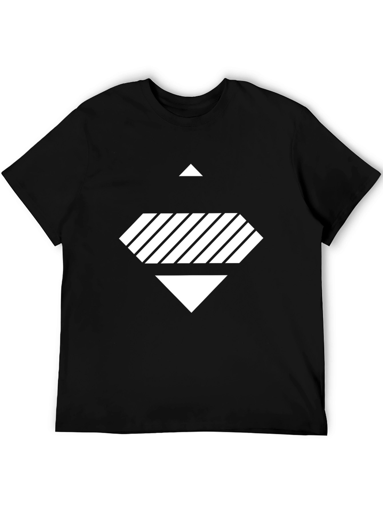 Black Abstract Graphic Black T-Shirt view 5