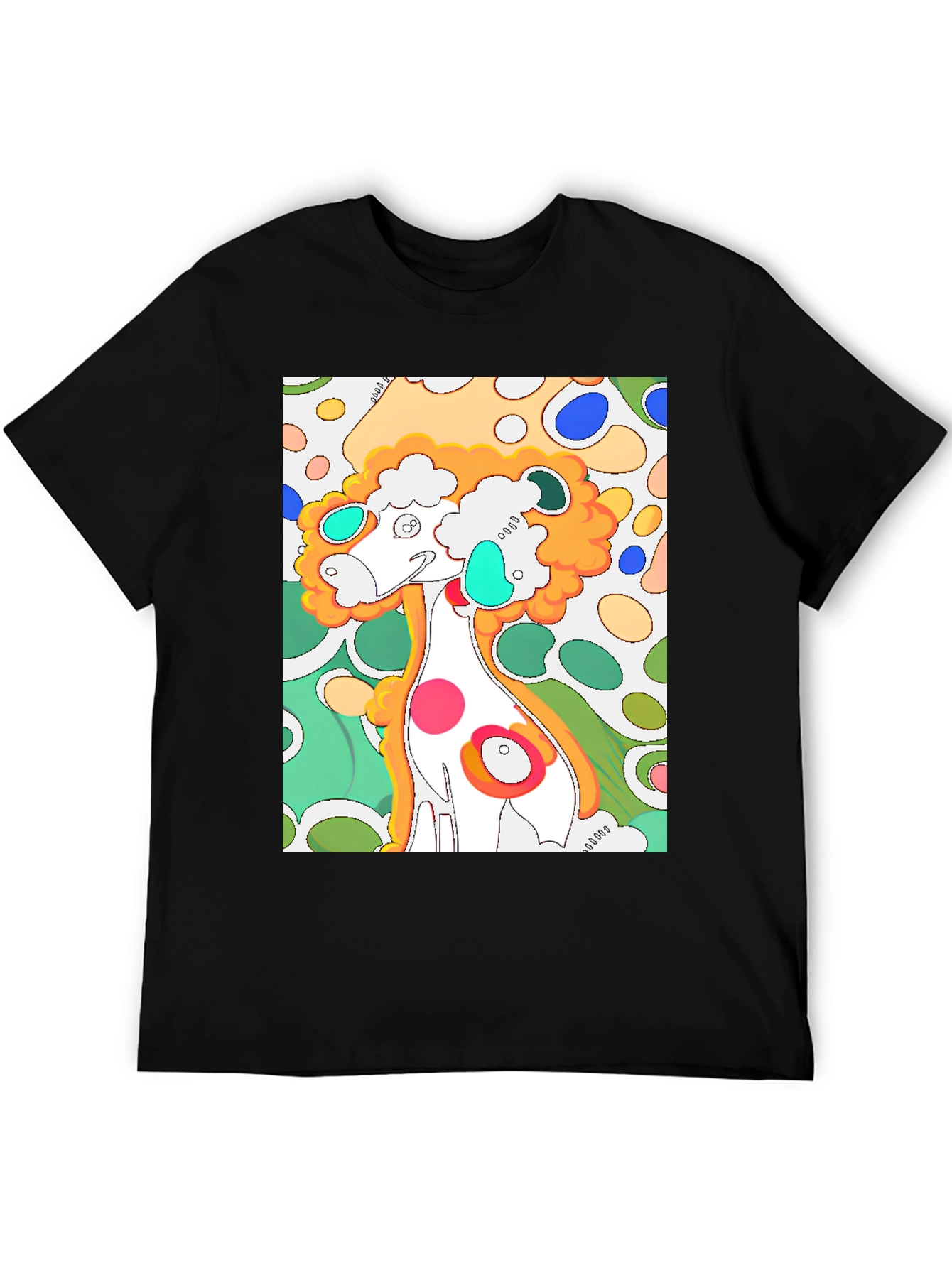 Black Funky Art Graphic T-Shirt - Quirky Design view 5