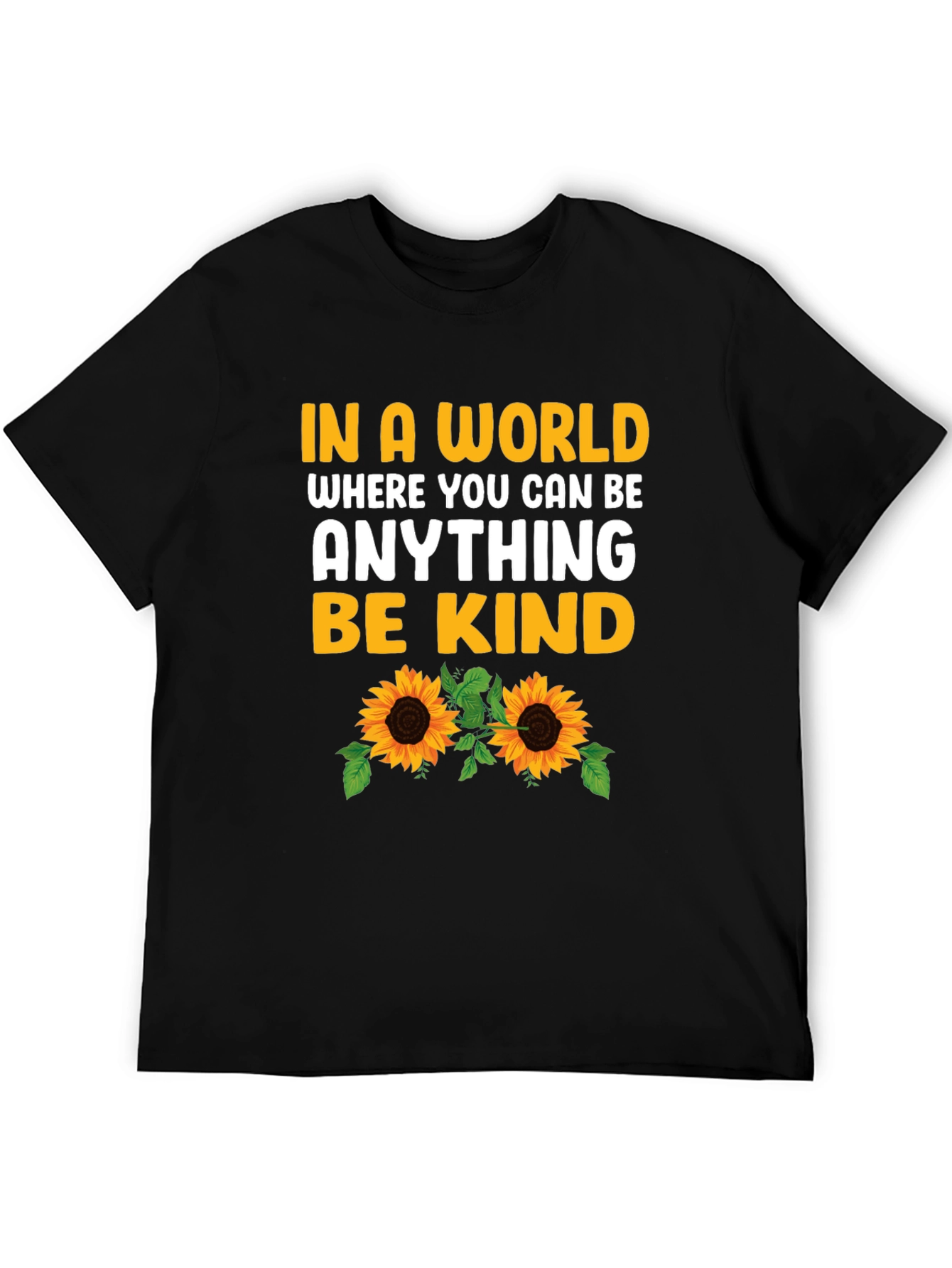 Black Be Kind Sunflower Graphic Tee view 5