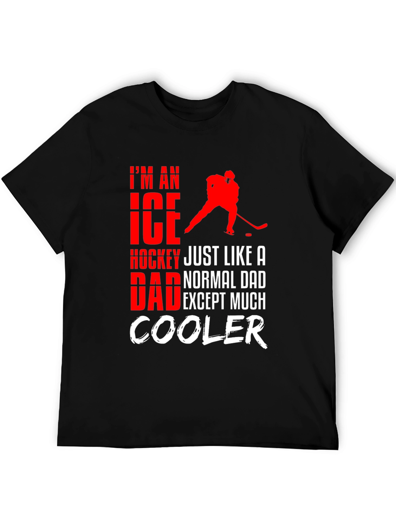 Black Ice Hockey Dad T-Shirt - Cool Dad Edition! view 5