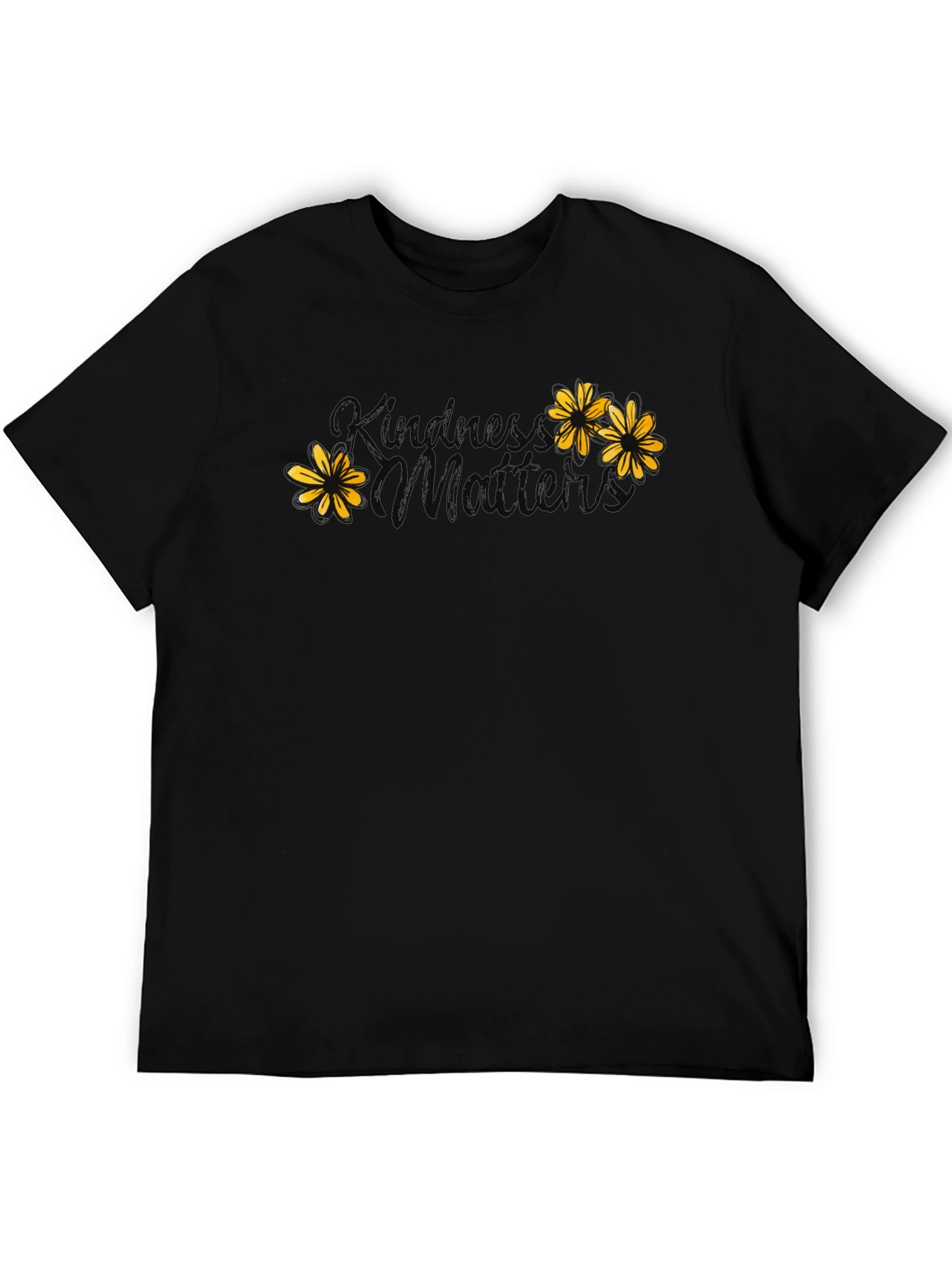 Black Kindness Matters Graphic Tee - Unisex Black T-Shirt view 5
