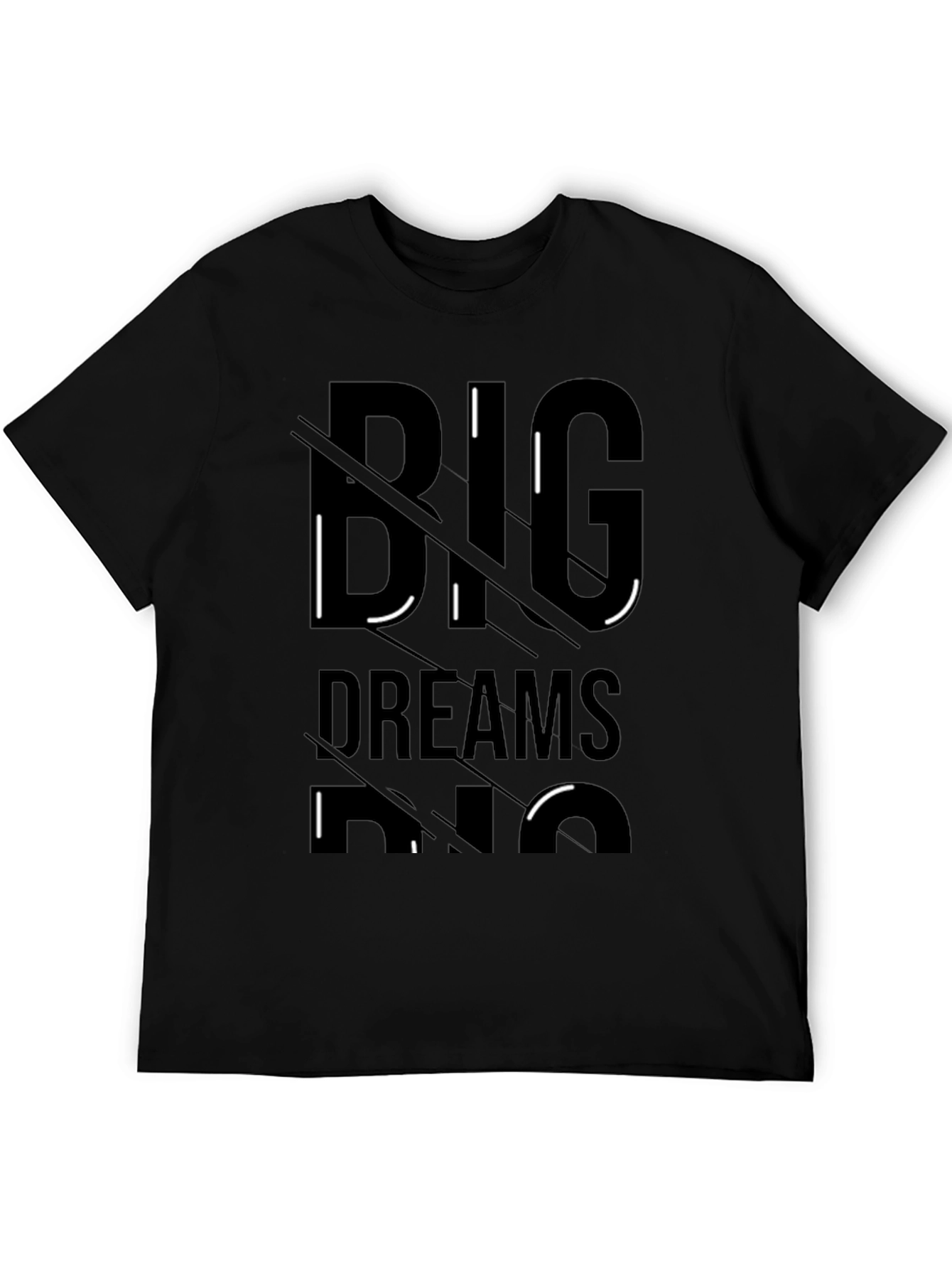 Black Big Dreams Black Graphic Tee view 5